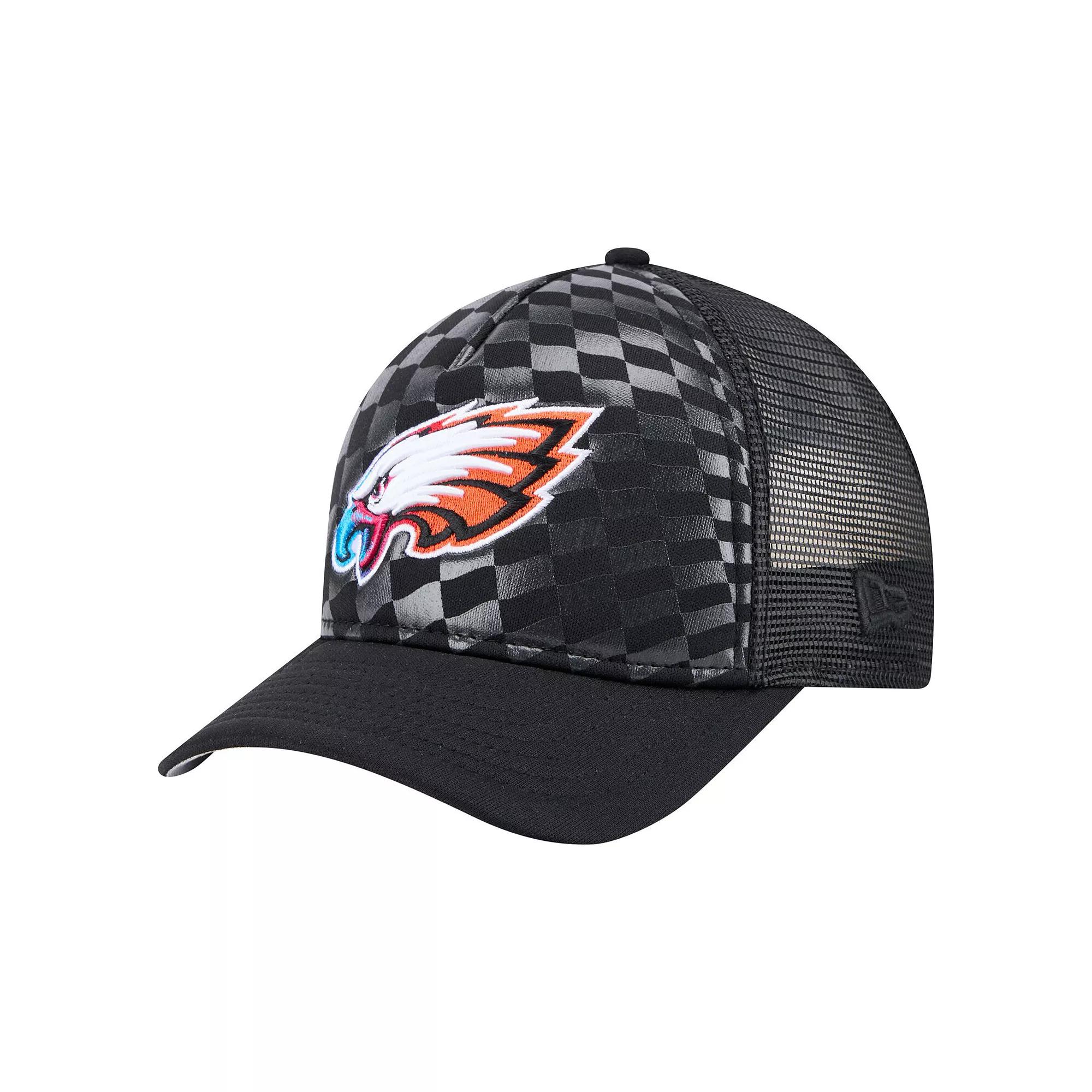 Men's New Era Black Philadelphia Eagles Gradient 9FORTY Adjustable Hat Product Image