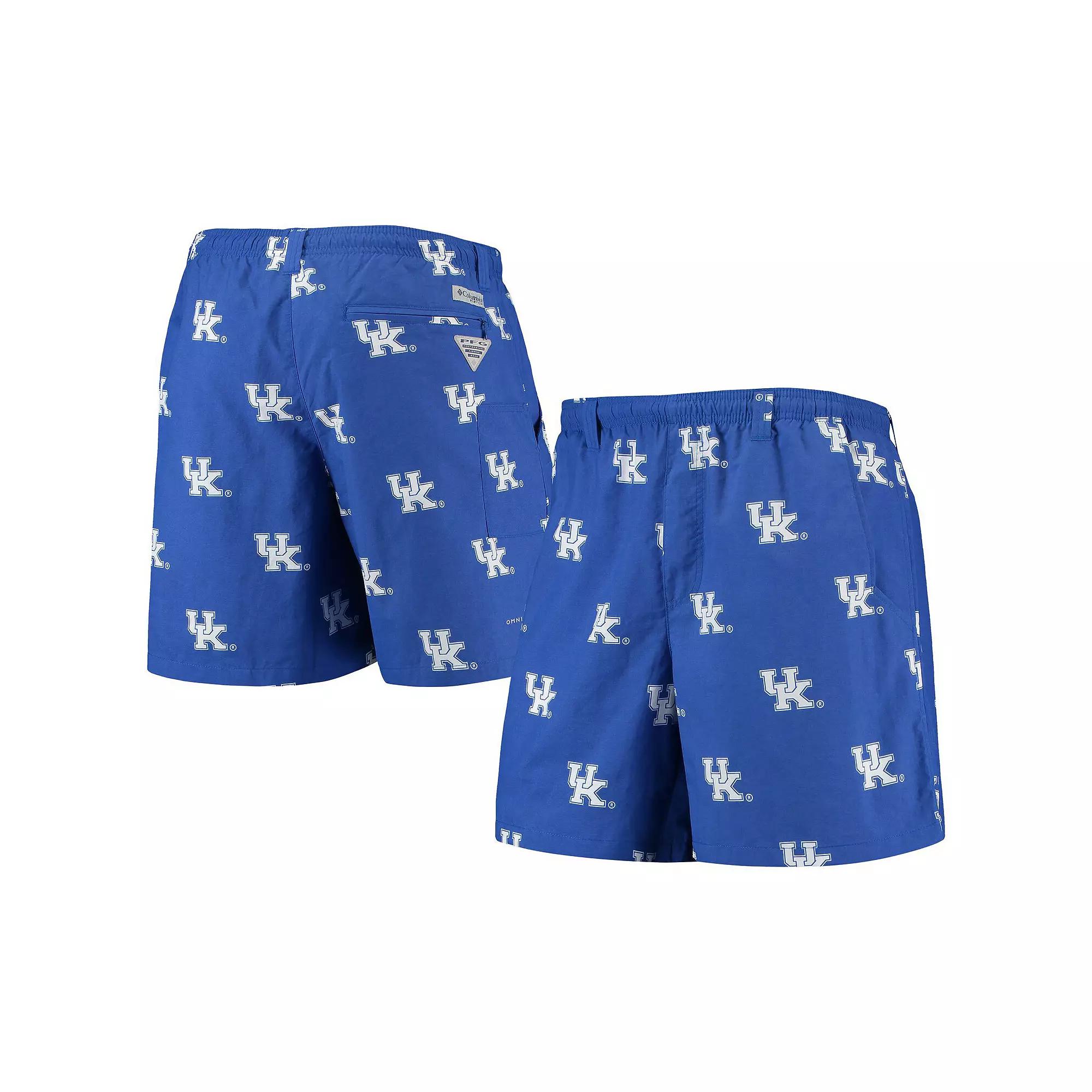Men's Columbia PFG Royal Kentucky Wildcats Backcast II 6-in. Omni-Shade Hybrid Shorts,  Product Image