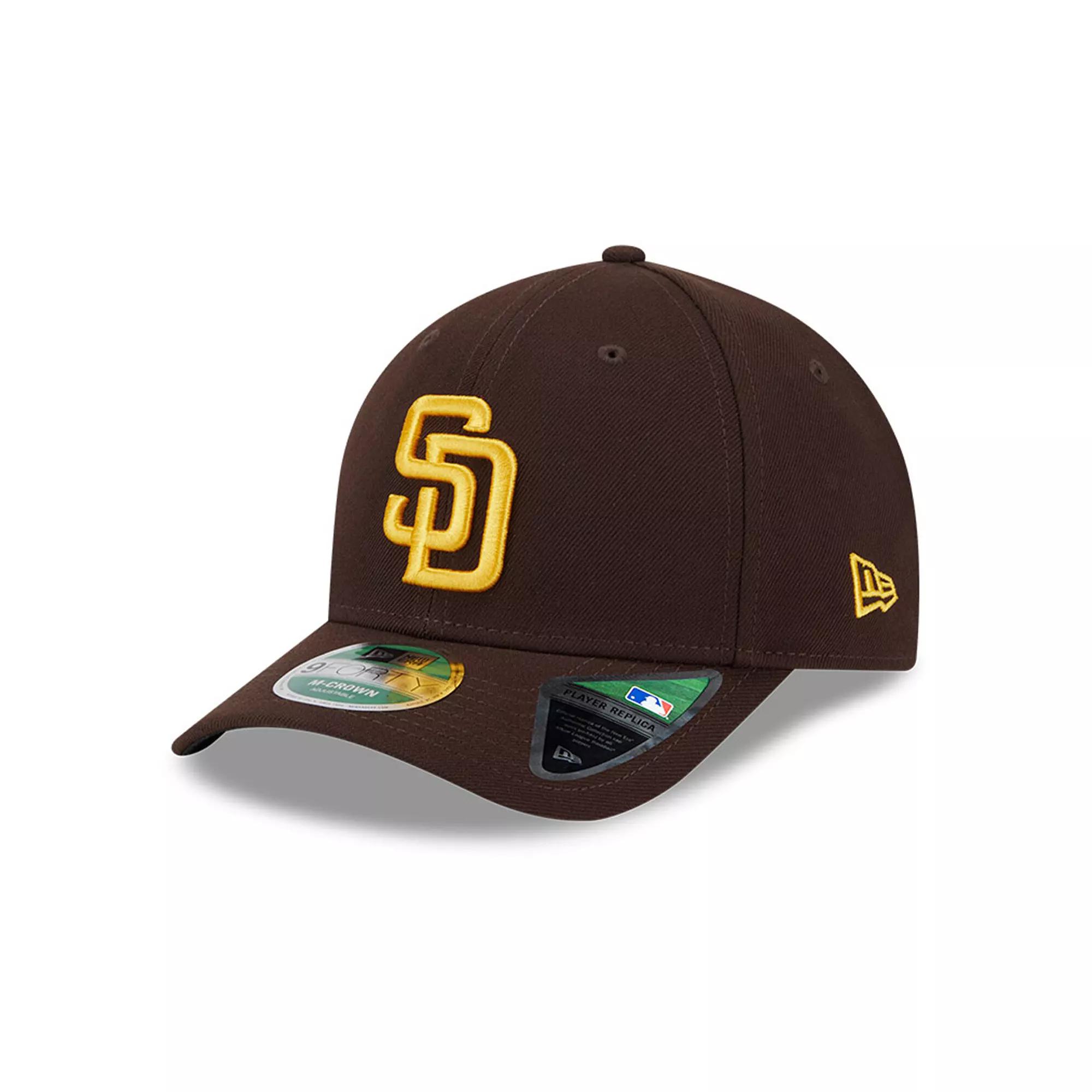 New Era Mens New Era Padres Player Replica 9FORTY Cap - Mens Brown/Yellow Product Image
