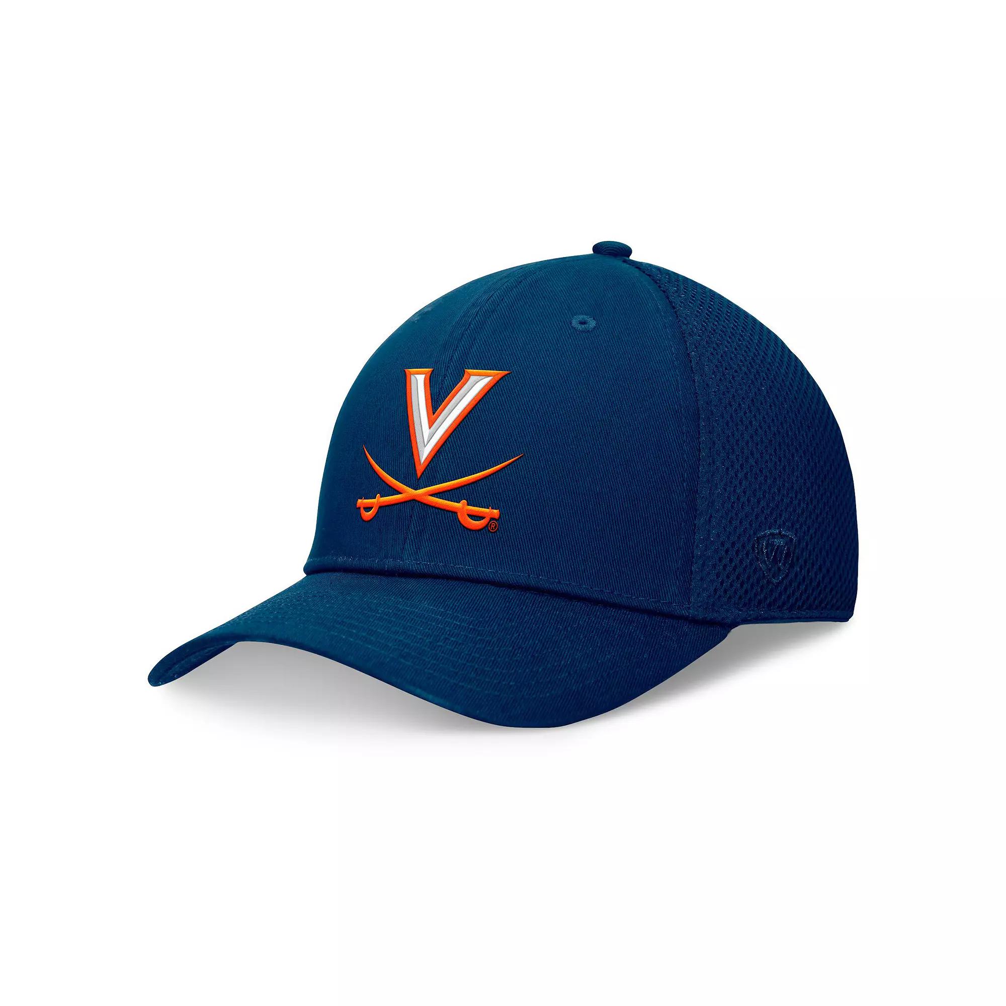 Men's Top of the World Navy Virginia Cavaliers Spacer Flex Hat,  Product Image