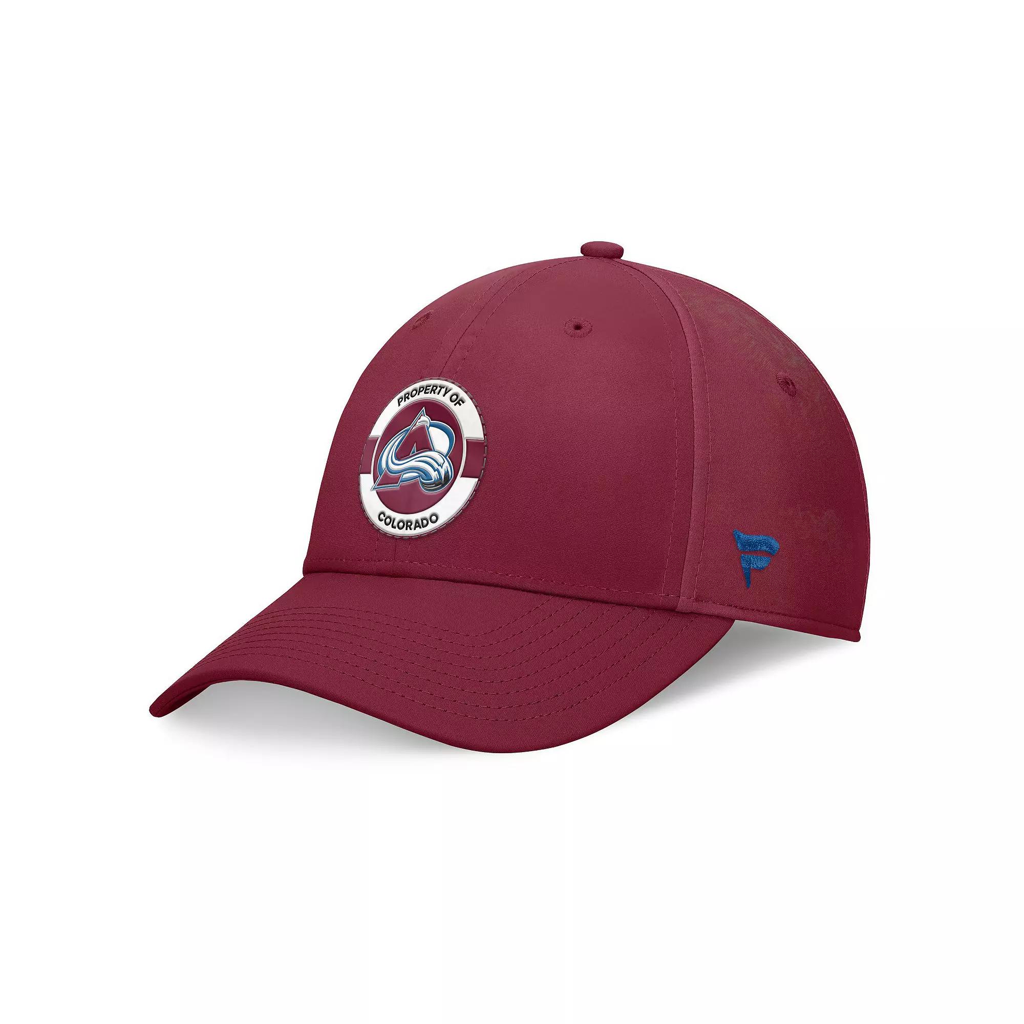 Men's Fanatics Burgundy Colorado Avalanche Authentic Pro Training Camp Flex Hat,  Product Image