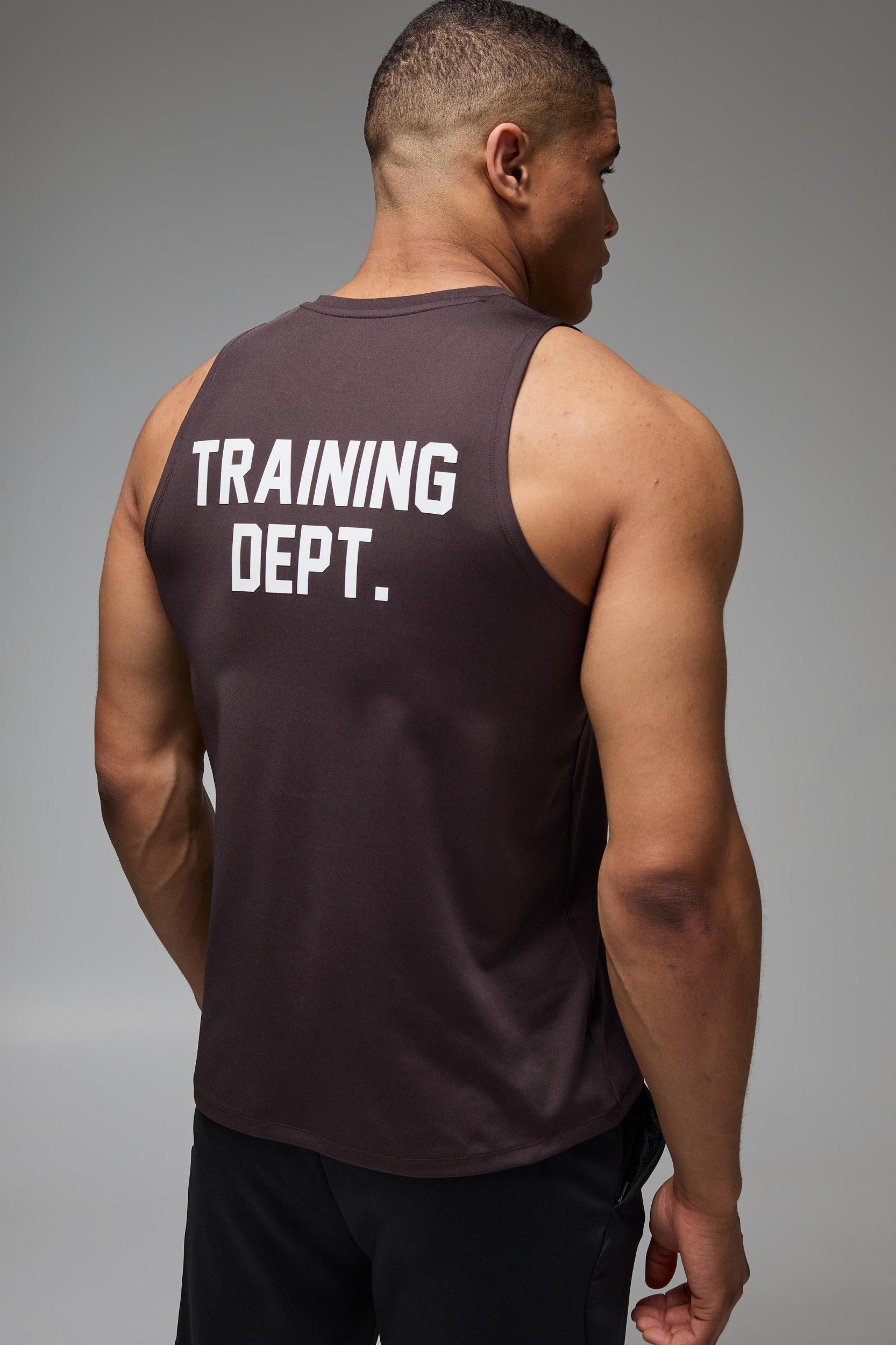 Man Active Performance Training Dept. Tank | boohooMAN USA Product Image