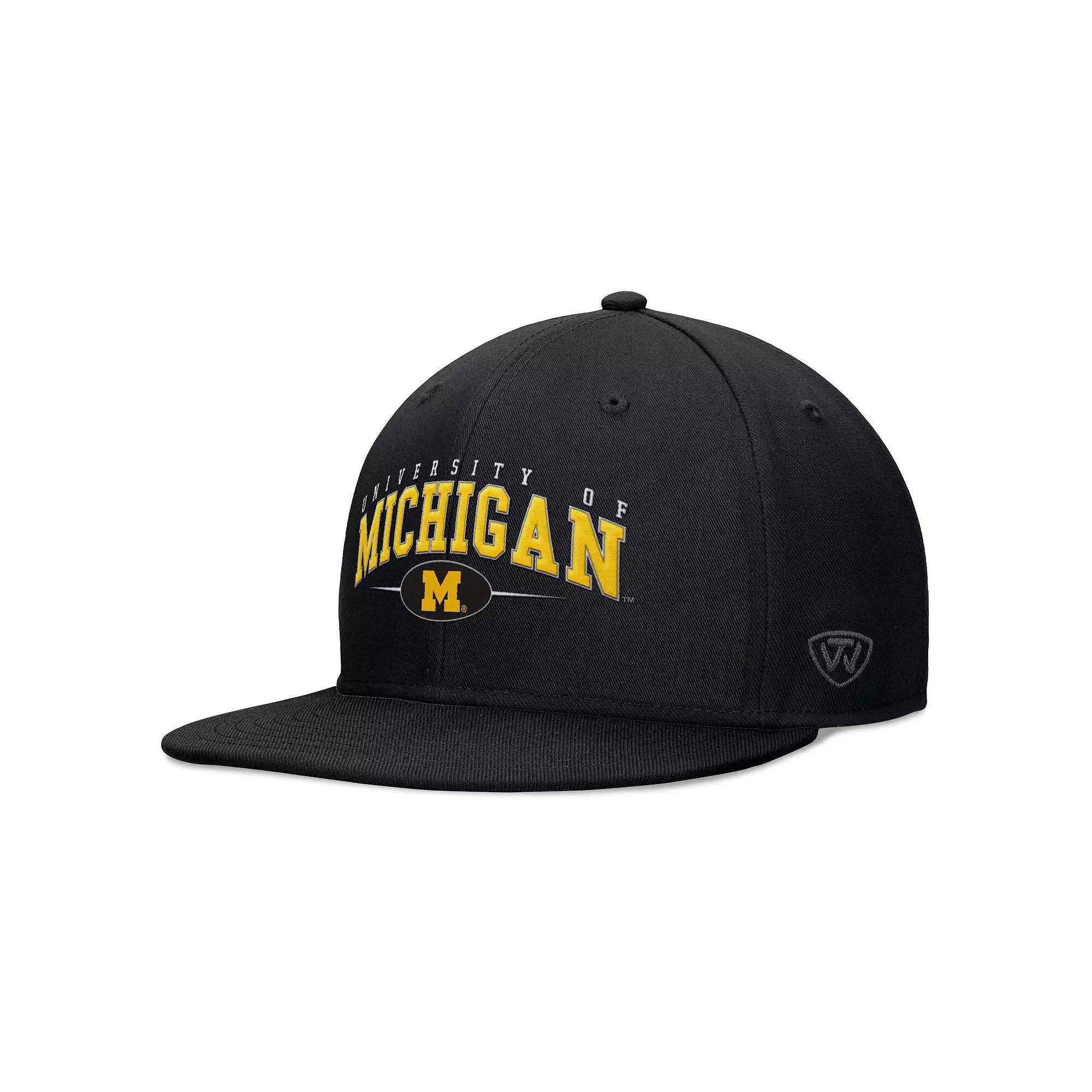 Men's Top of the World Black Michigan State Spartans Bullpen Snapback Hat Product Image