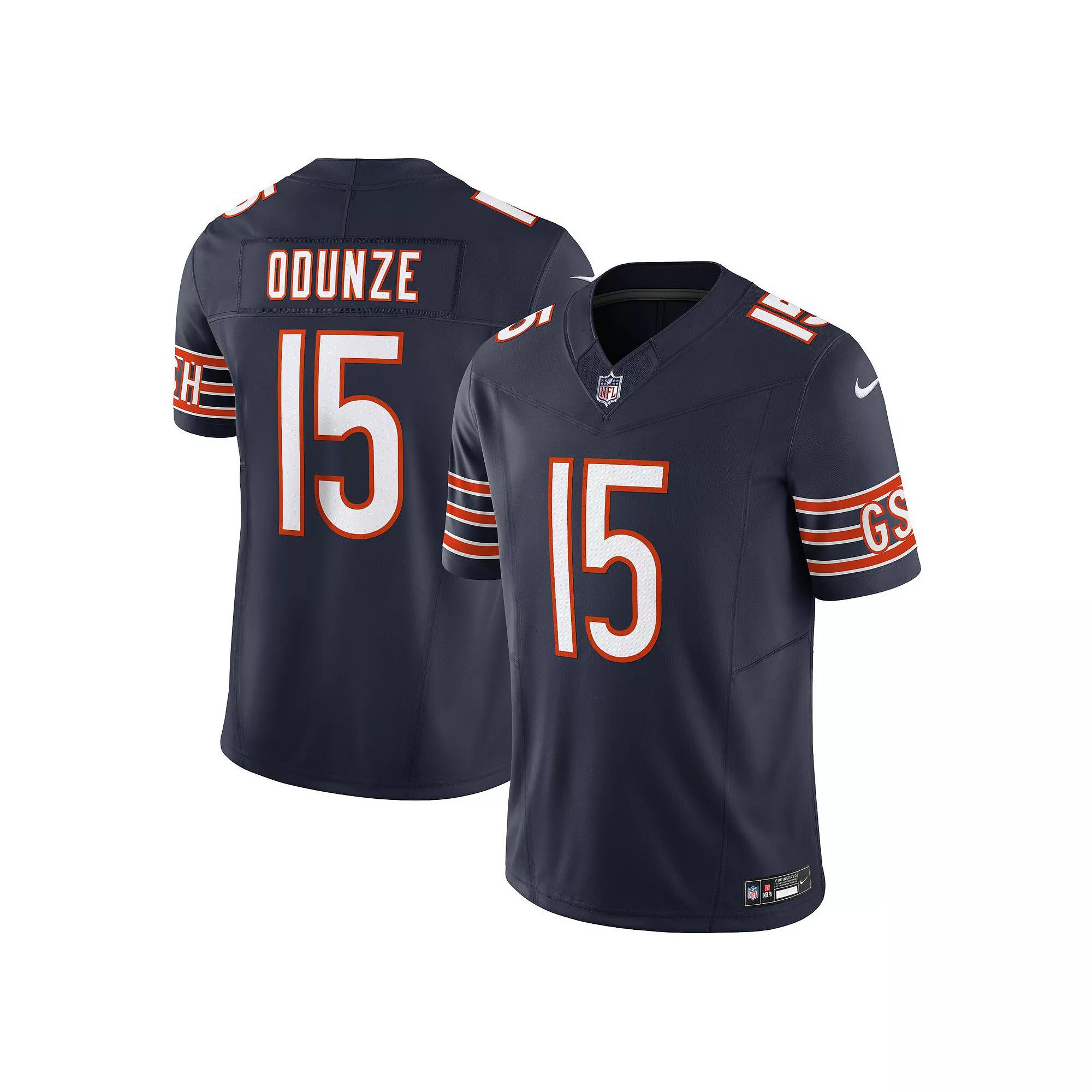 Men's Nike Rome Odunze Navy Chicago Bears Vapor F.U.S.E. Limited Jersey,  Product Image