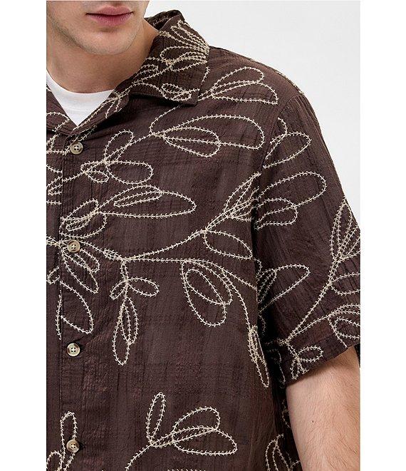 BDG Urban Outfitters Embroidered Short Sleeve Woven Shirt Product Image