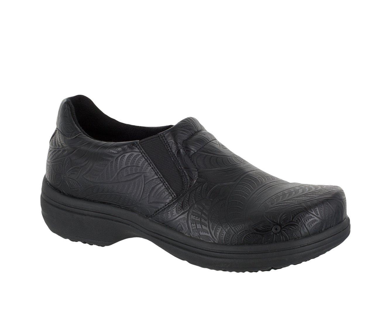 Women's Easy Works by Easy Street Bind Embossed Leather Slip-Resistant Clogs Product Image
