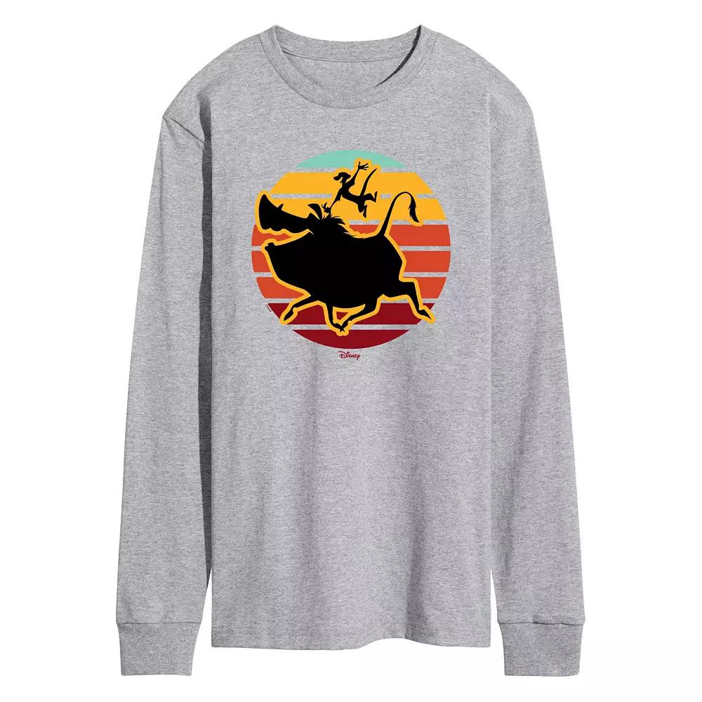 Disney's Lion King Timon & Pumba Men's Long Sleeve Graphic Tee,  Product Image