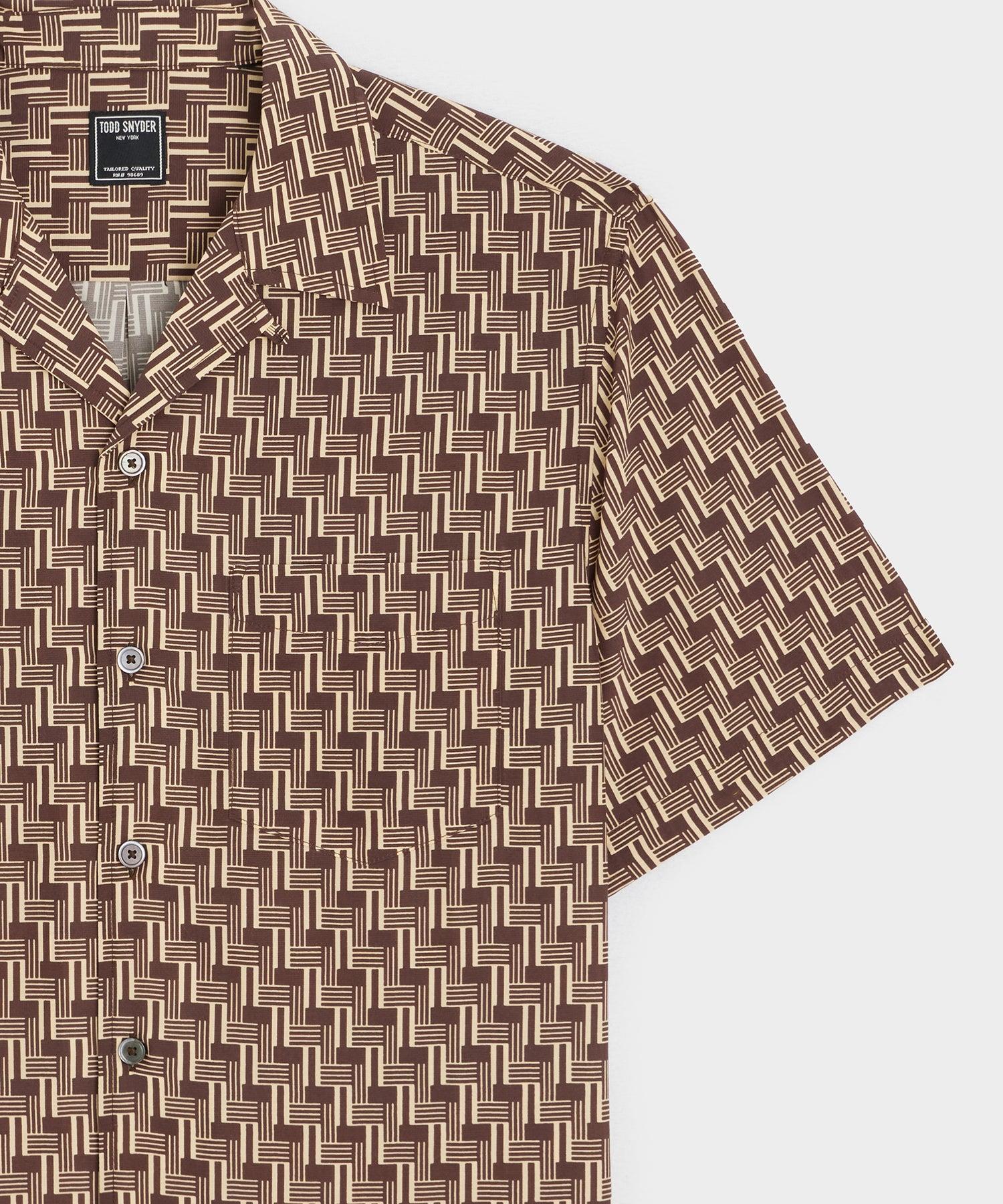 Cropped Silk-Cotton Camp Collar Shirt Product Image