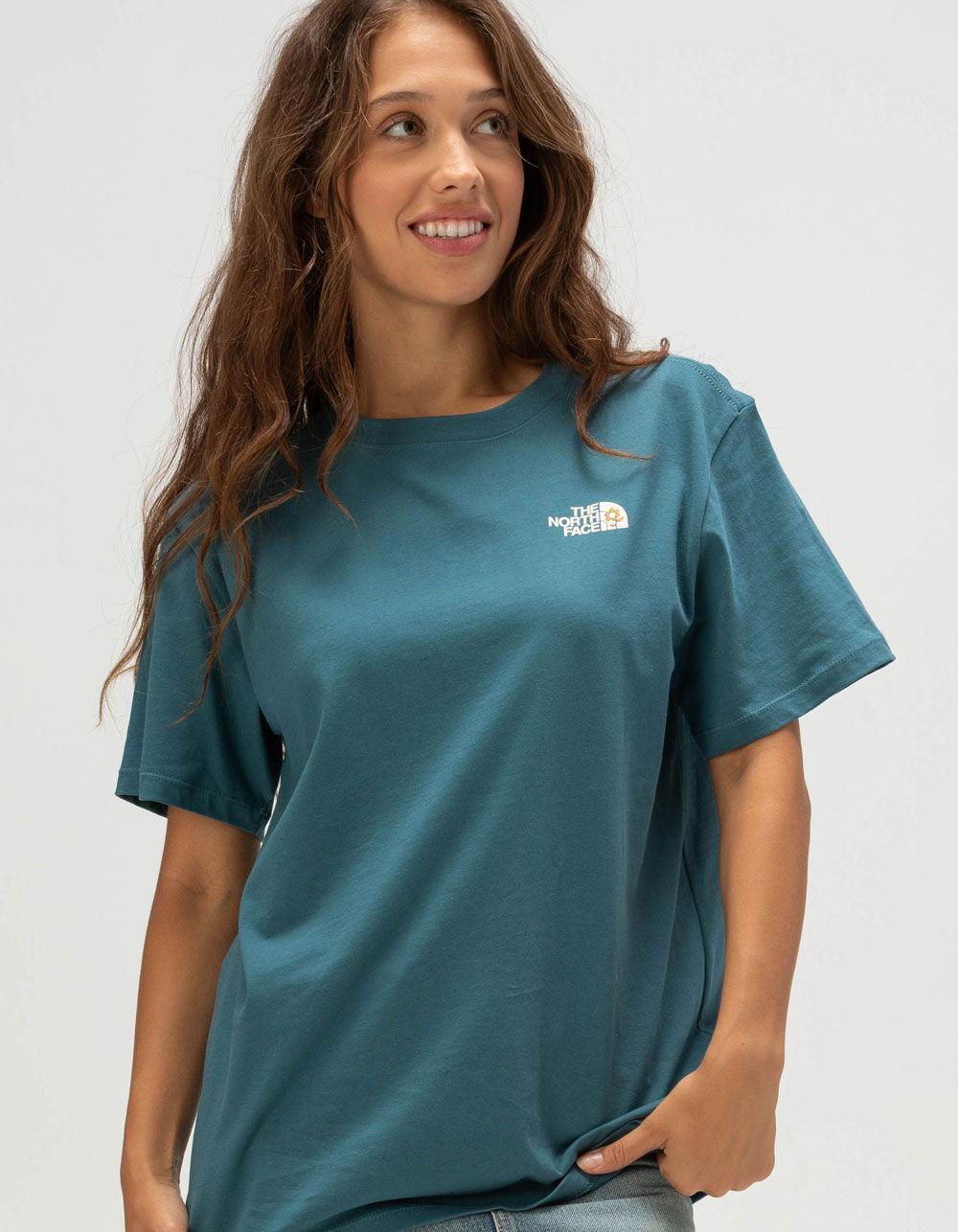 THE NORTH FACE Evolution Floral Womens Relaxed Tee - DUSTY BLUE Product Image