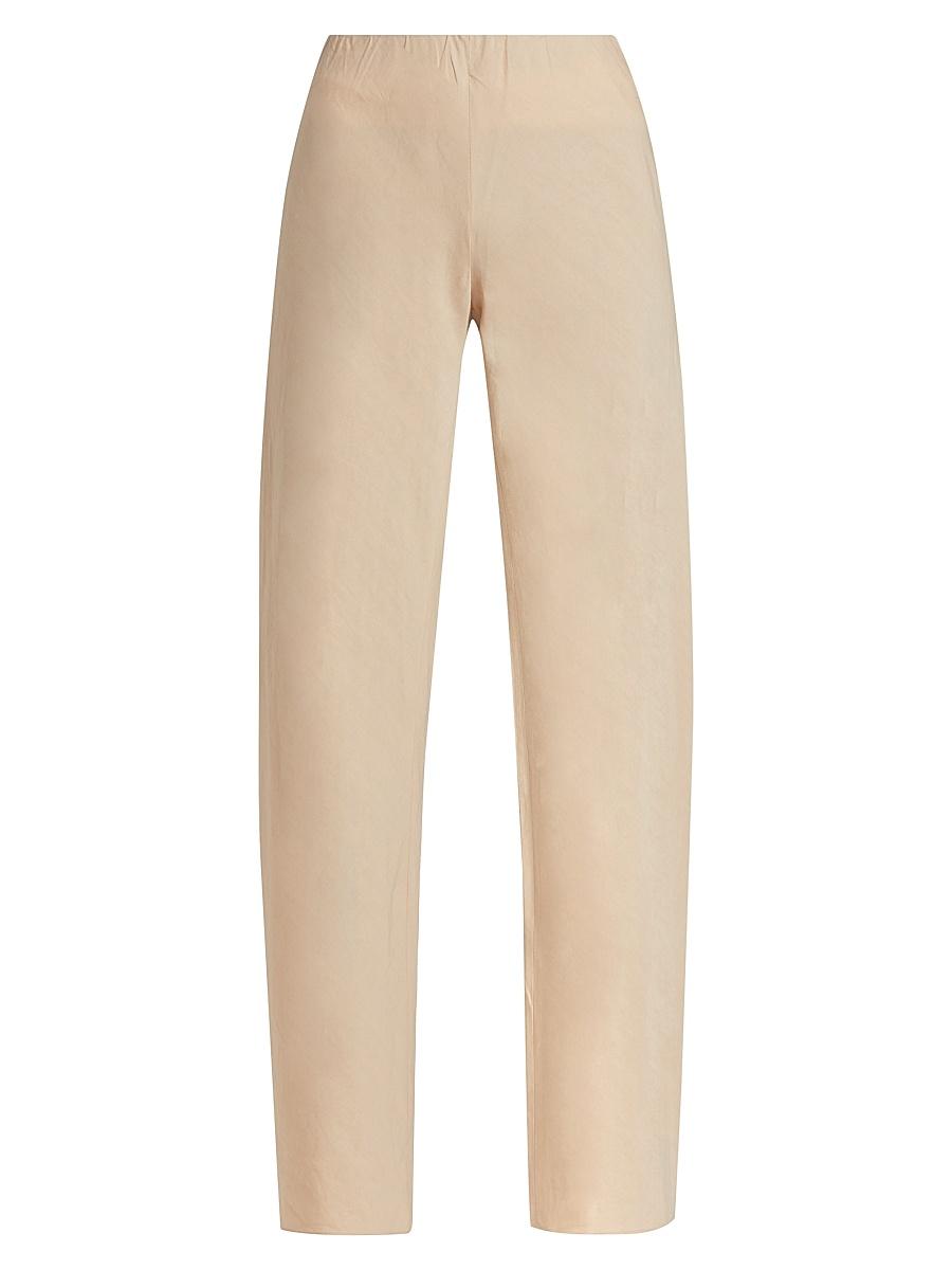 Womens Cotton-Blend Straight-Leg Pants Product Image