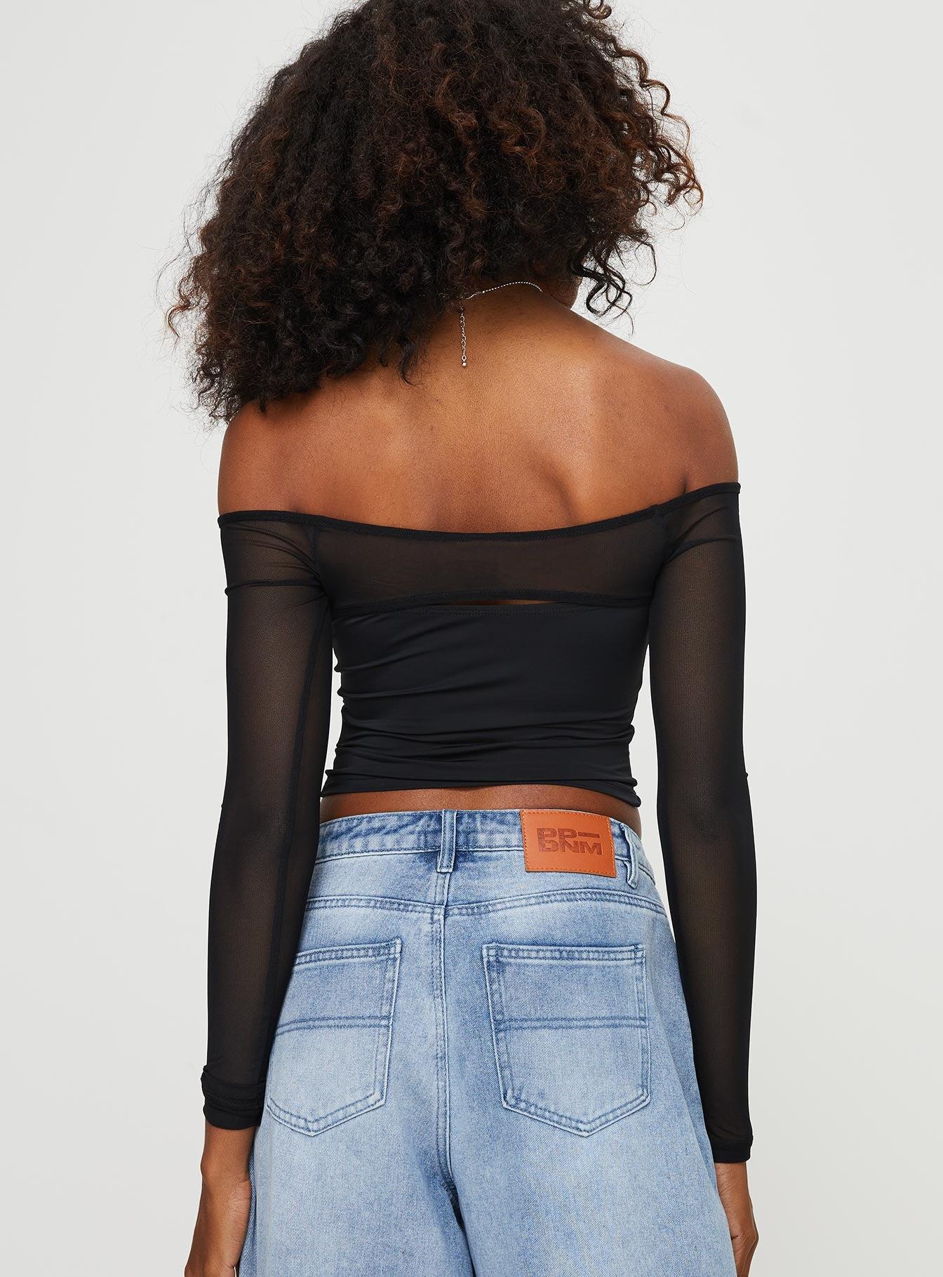 Kampton Off The Shoulder Top Black Product Image