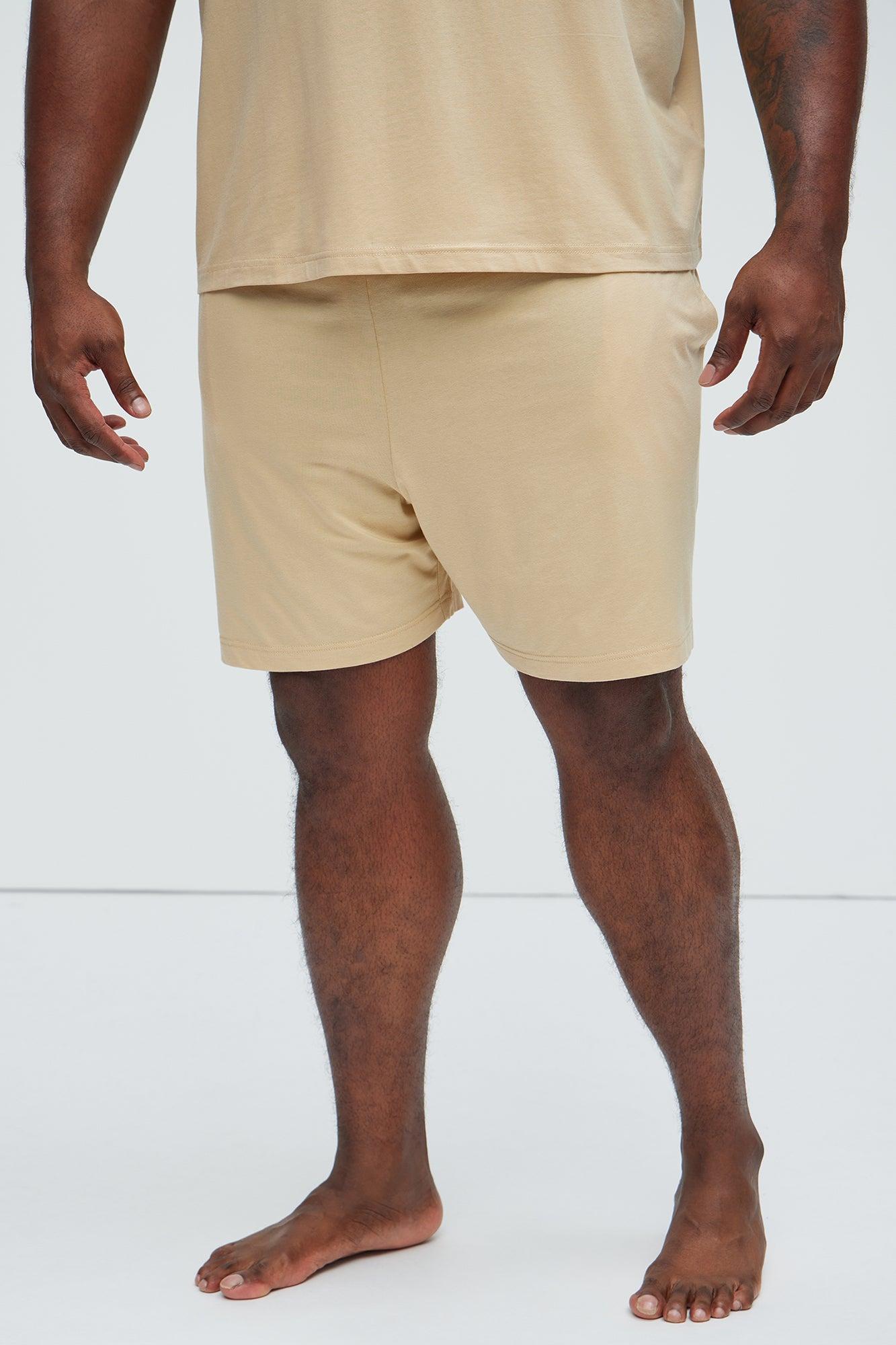 Essential Modal Lounge Shorts - Khaki Product Image
