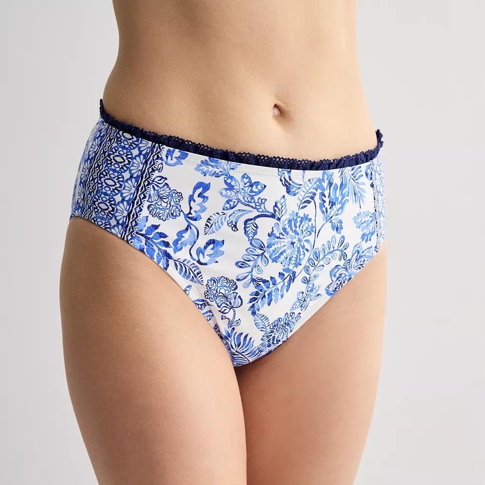 Women's Freshwater Banded Hipster Swim Bottoms,  Product Image