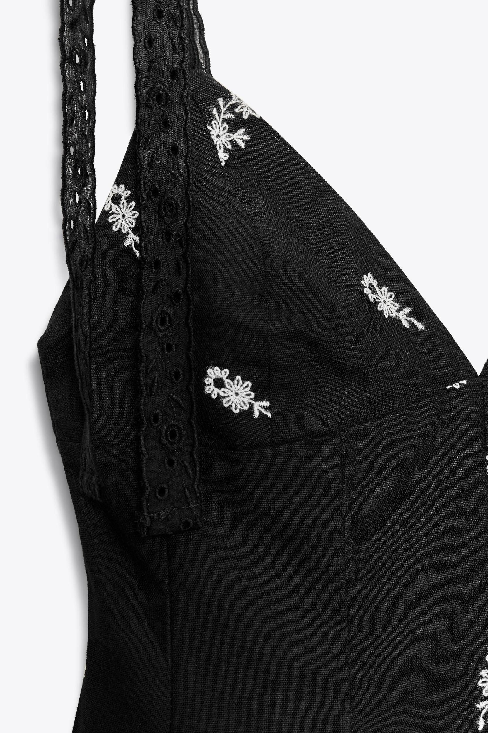 EMBROIDERED FLORAL SHORT DRESS Product Image