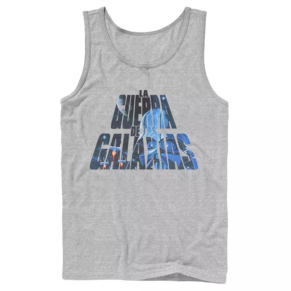 Men's Star Wars La Guerra De Las Galaxias Letter Fill Tank Top,  Product Image