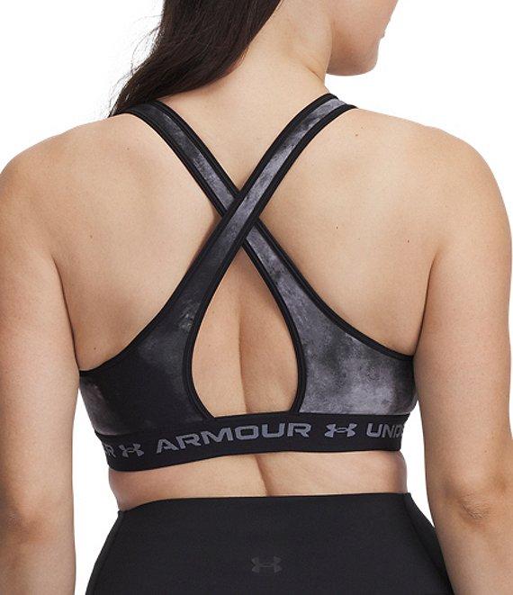 Under Armour Women's Armour® Mid Crossback Printed Scoop Neck Sports Bra Product Image
