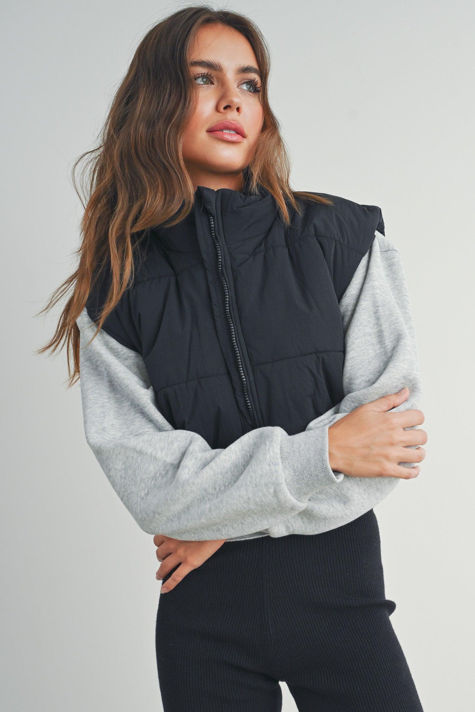 Puffer Crop Vest Product Image