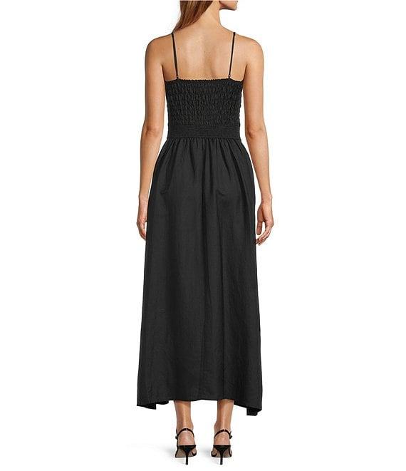 Antonio Melani Essie Linen Blend Square Neck Sleeveless Smocked Dress Product Image