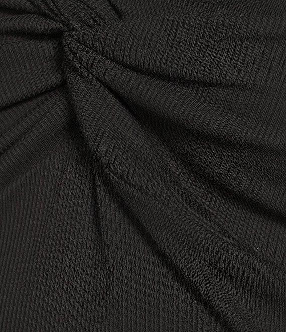 Originality Off-The-Shoulder Solid Twist Front Top Product Image