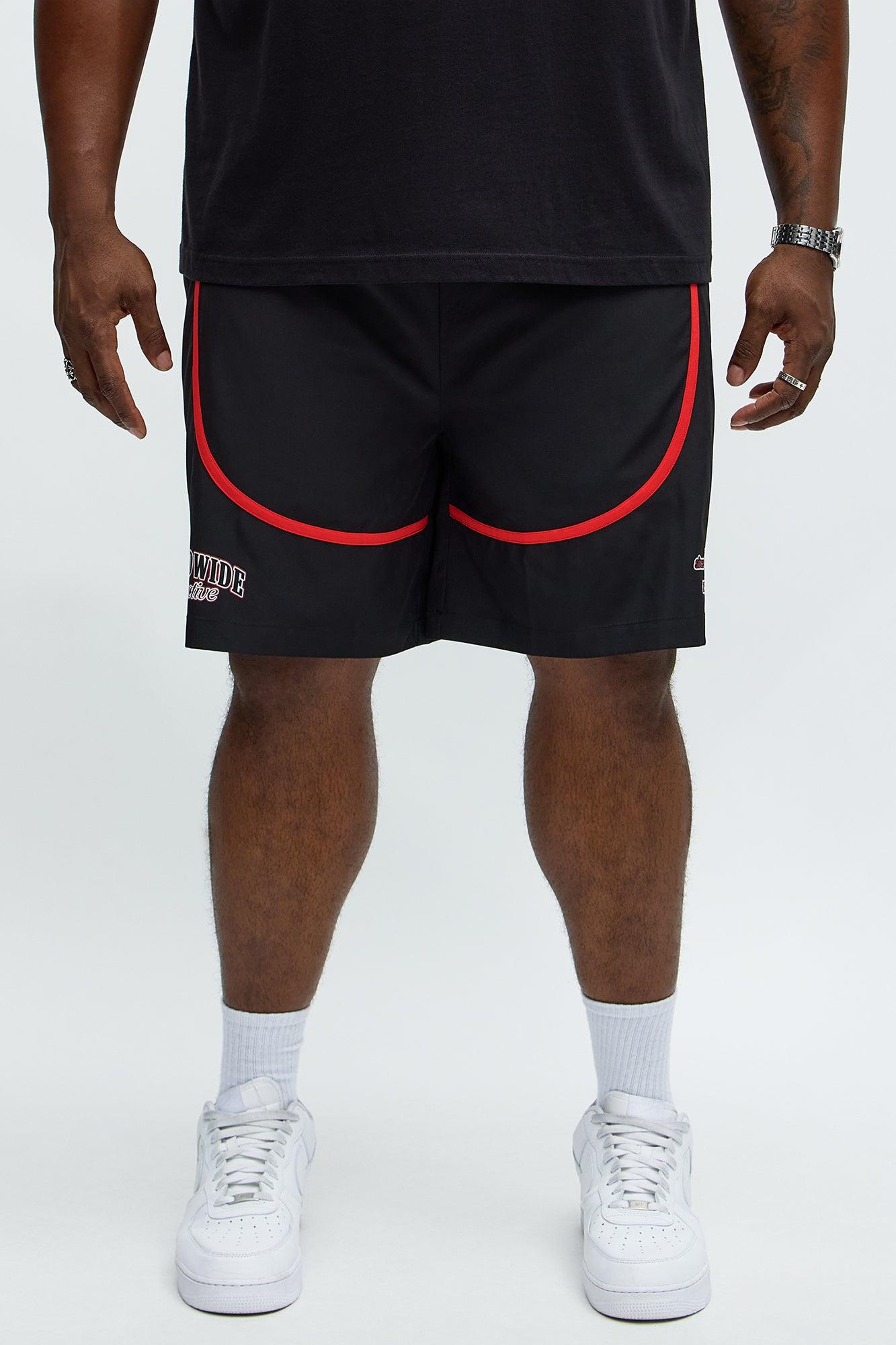 Relaxed 83 Contrast Binding Shorts - Black Male Product Image