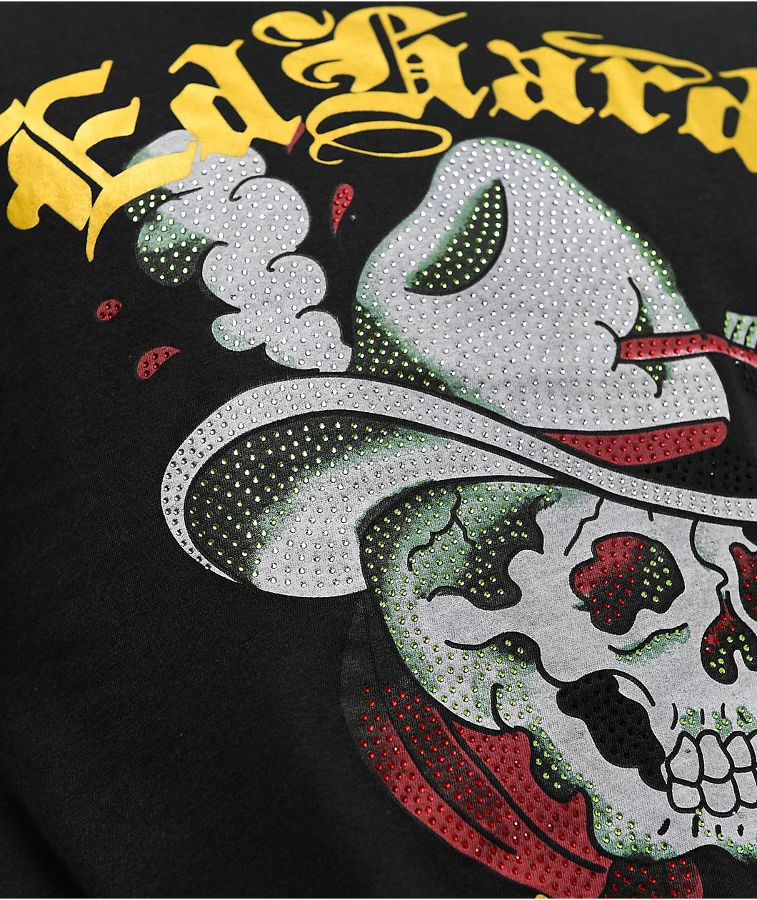 Ed Hardy Cowboy Skull Black T-Shirt Product Image