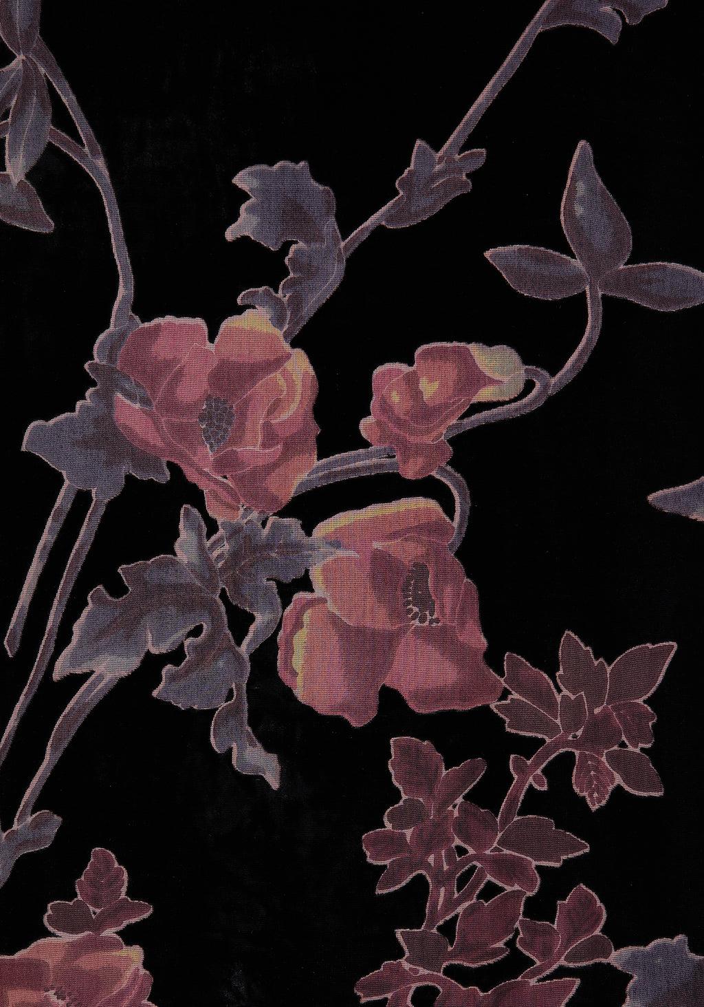 Waterlily Devoré Velour Midaxi Slip Dress Product Image