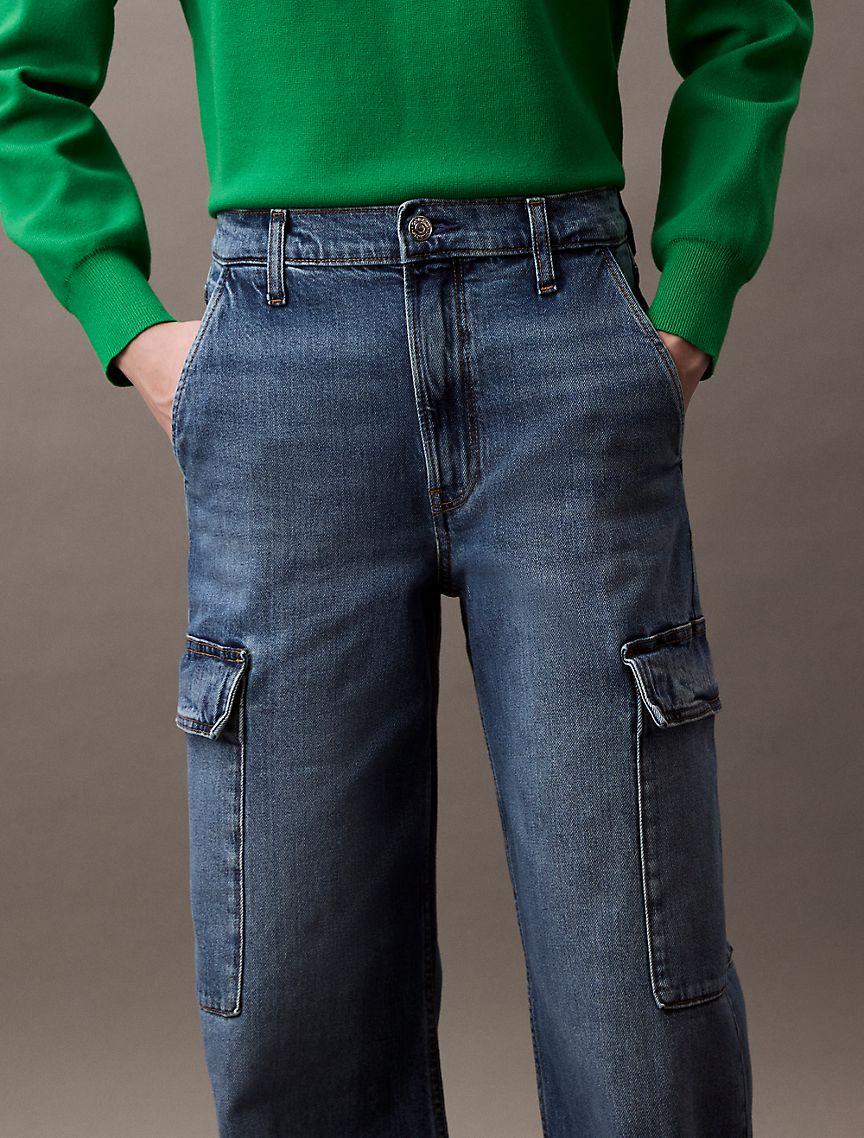 Cargo Wide Leg Fit Jeans Product Image
