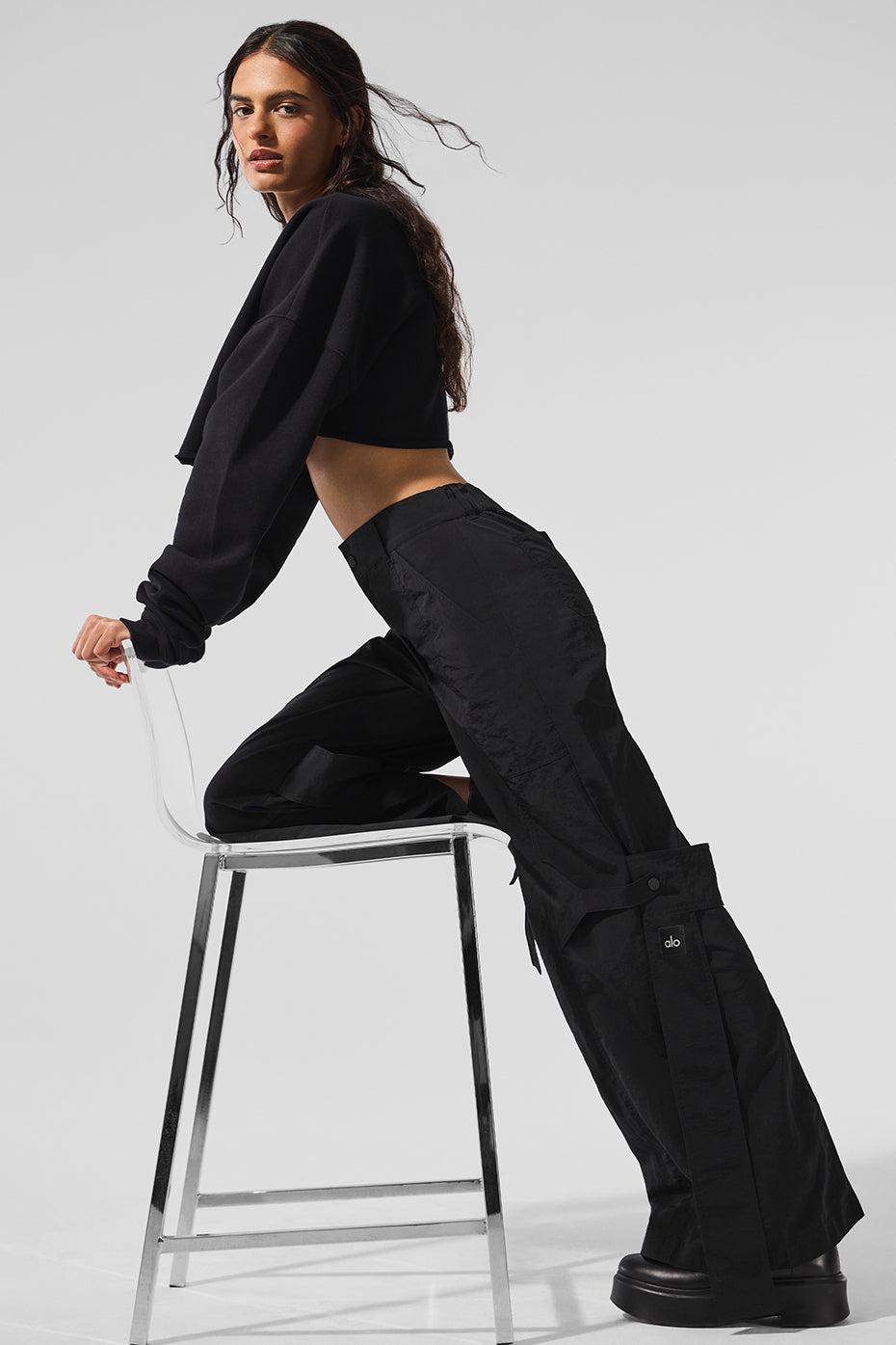 Extreme Cropped Pullover - Black Product Image