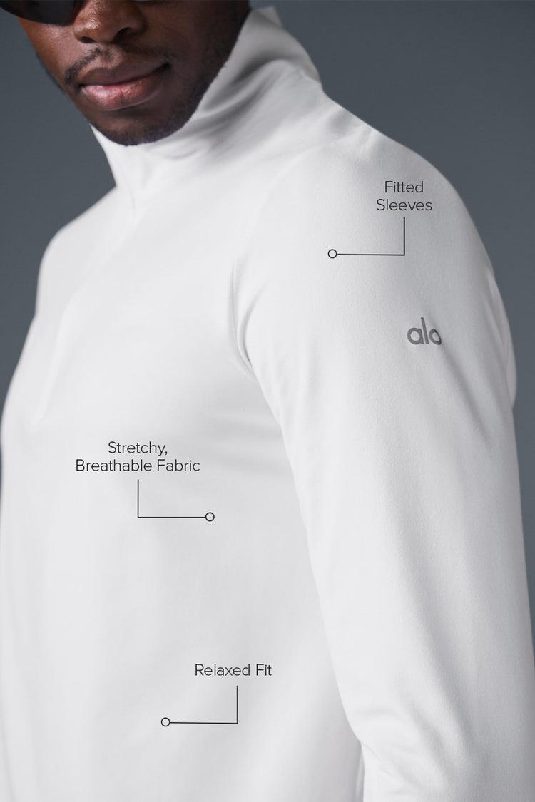 Conquer 1/4 Zip Reform Long Sleeve - White Product Image