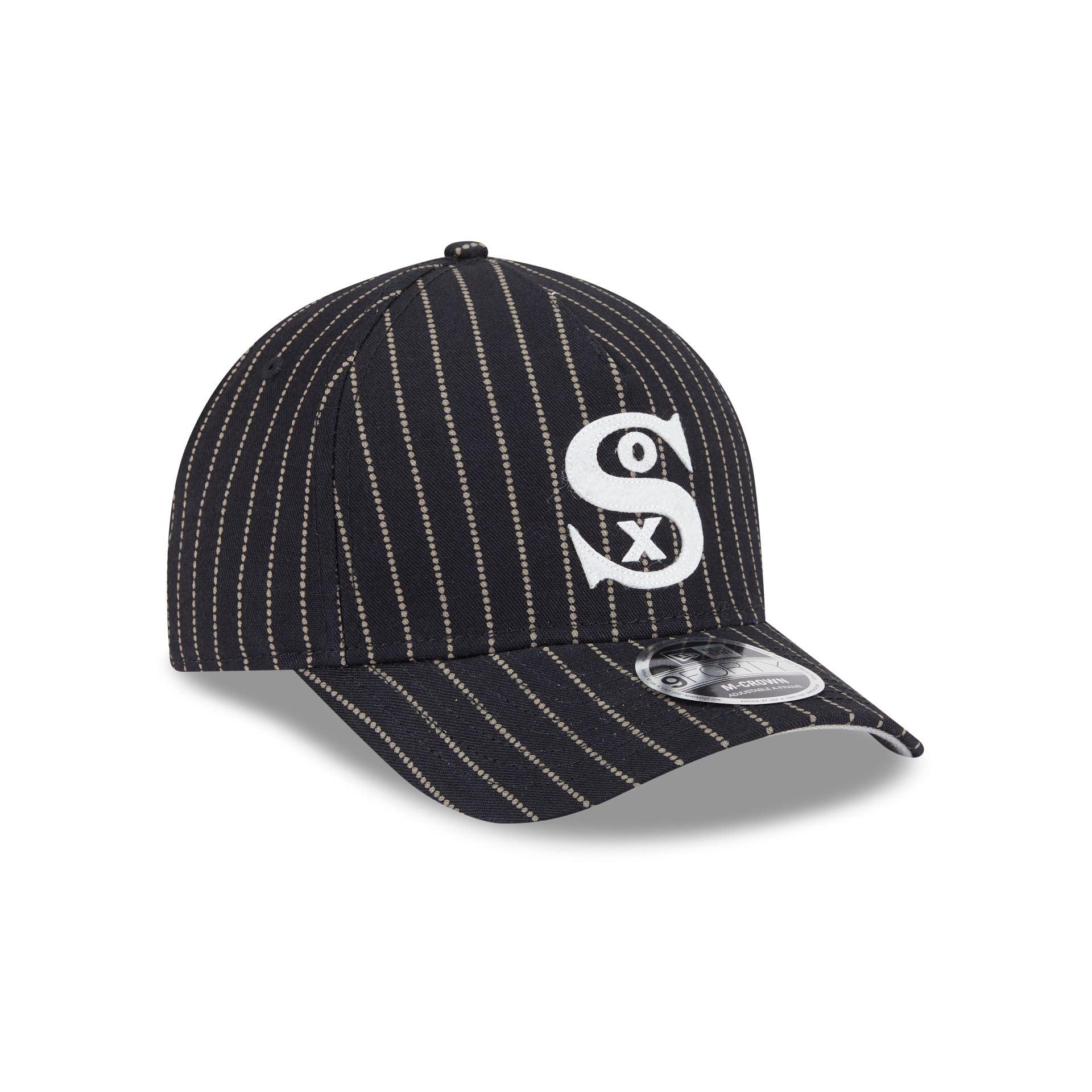 Chicago White Sox Dotted Pinstripe 9FORTY M-Crown A-Frame Adjustable Hat Male Product Image