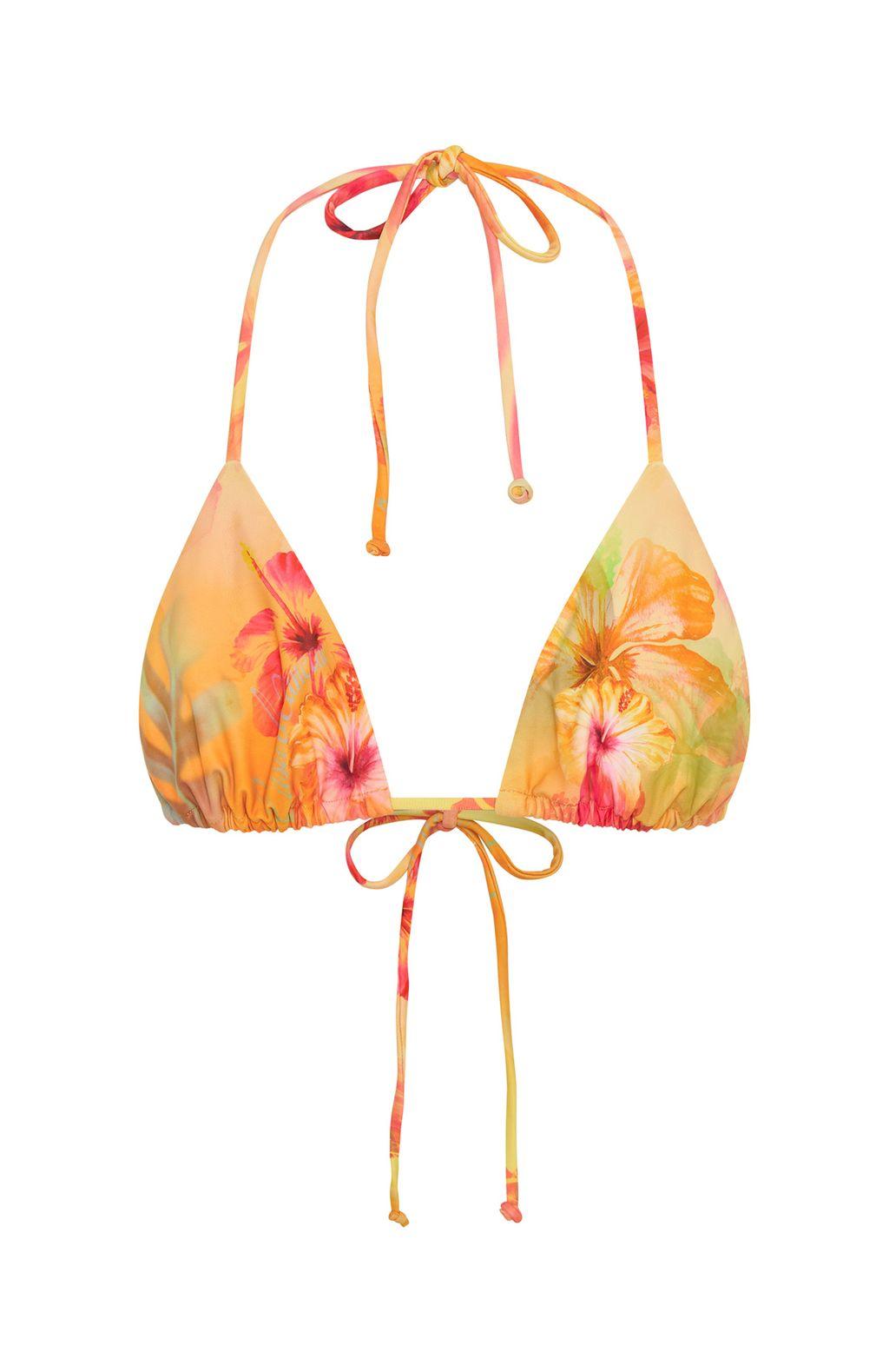 Golden Hour Bikini Top Tangerine Bloom Product Image