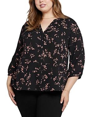 Nydj Plus Pintuck-Back Blouse Product Image