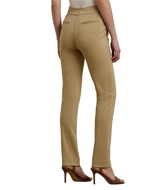 Lauren Ralph Lauren High Rise Ponte Knit Ankle Pants Product Image