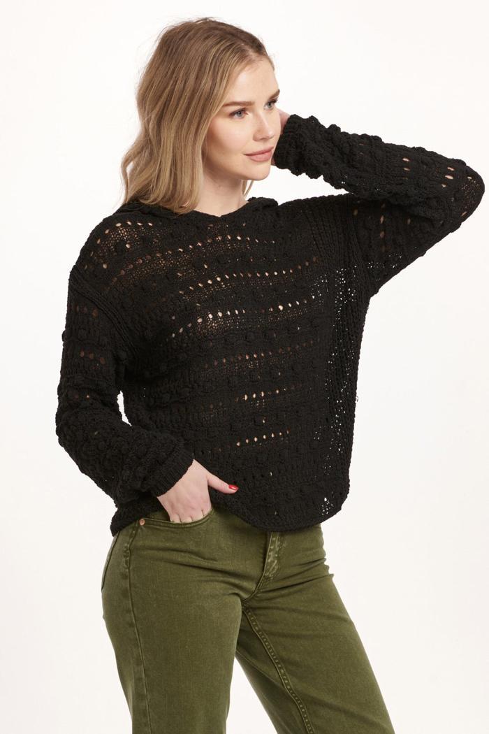 Olsen Pointelle Hoodie Product Image