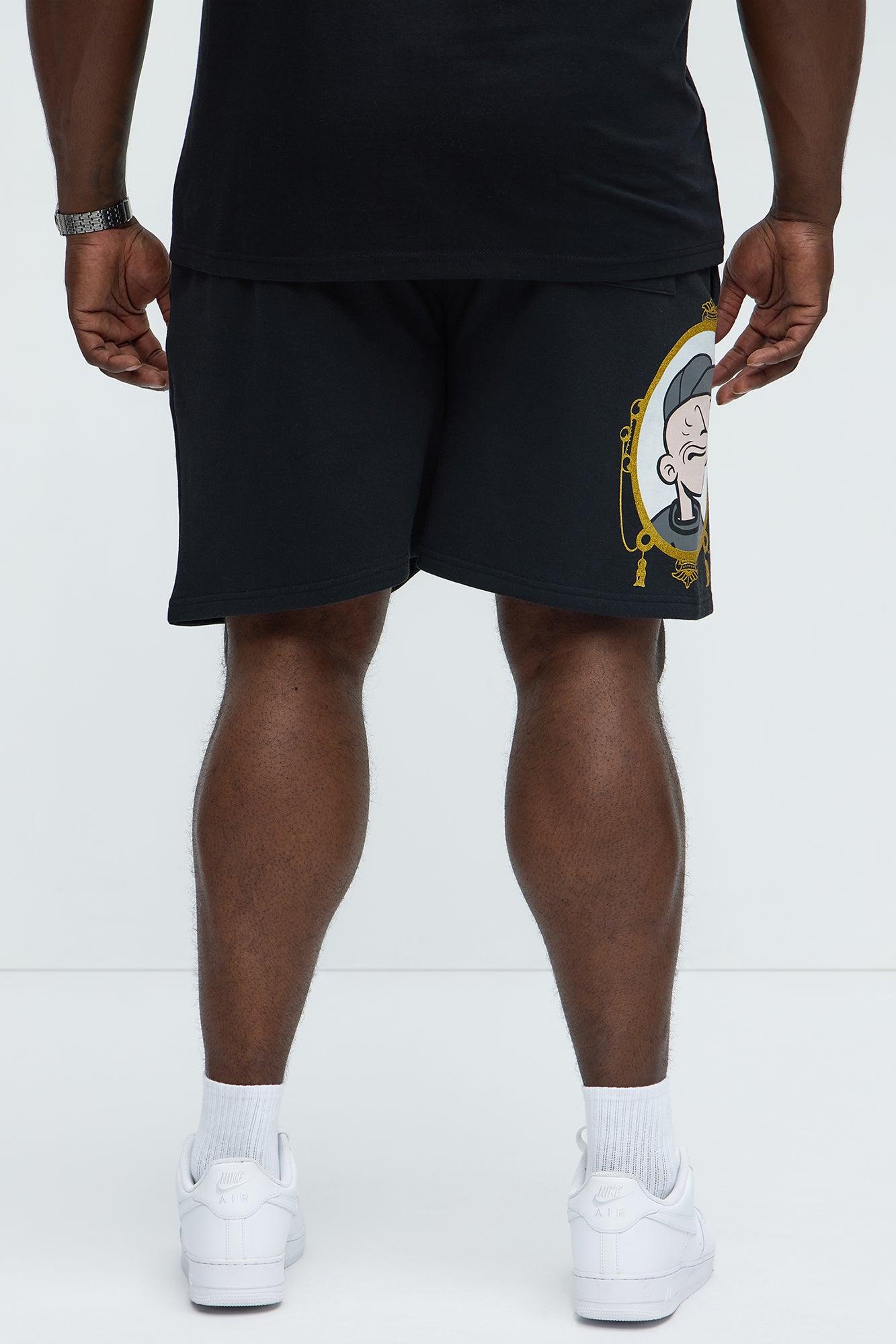 Popeye The Sailorman Sweatshorts - Black Product Image
