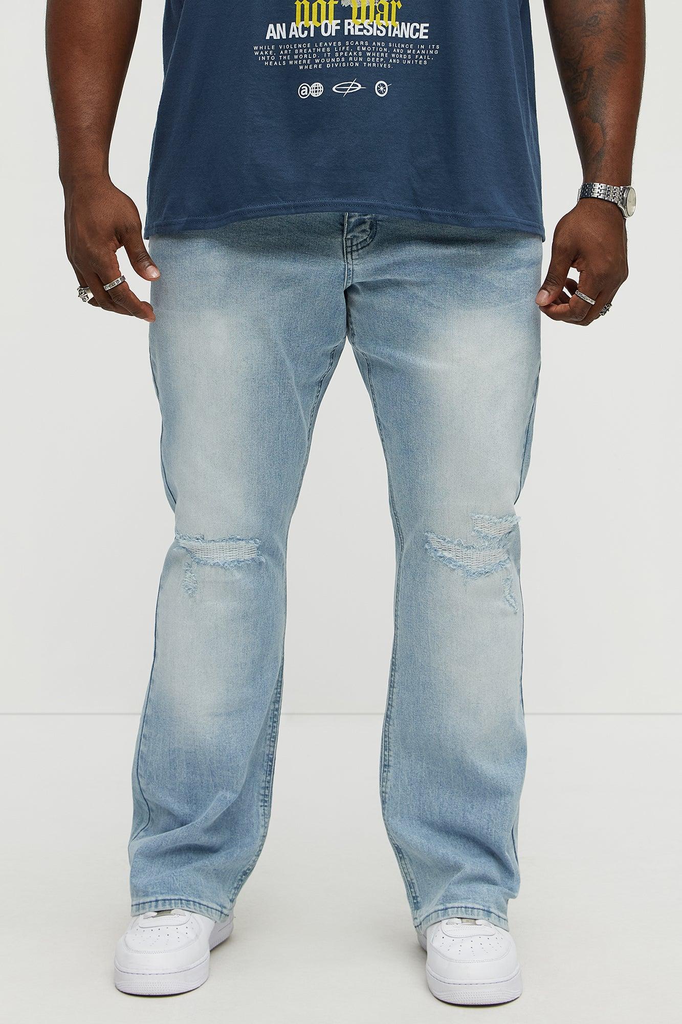 Dreamy Stacked Slim Flare Jeans - Light Blue Wash Product Image