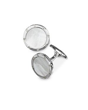 Round Mother-of-Pearl Cuff Links Product Image