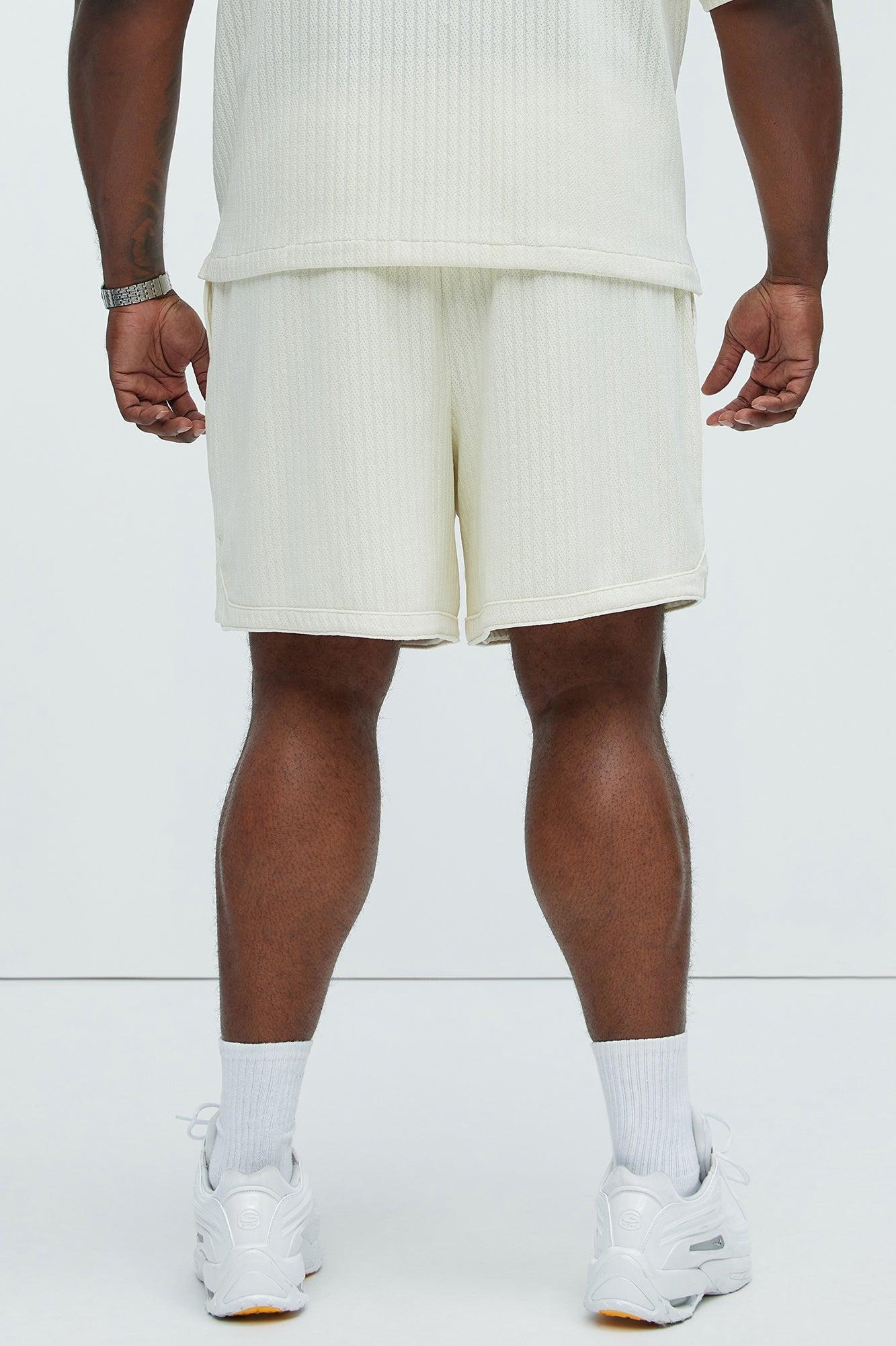 Easton Textured Shorts - Off White Product Image