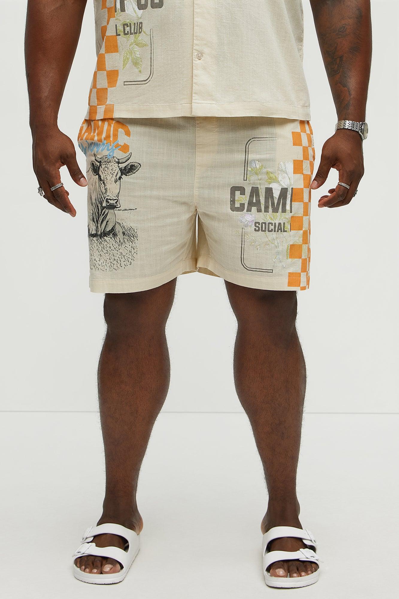 Groves Relaxed Drawstring Shorts - Cream Product Image