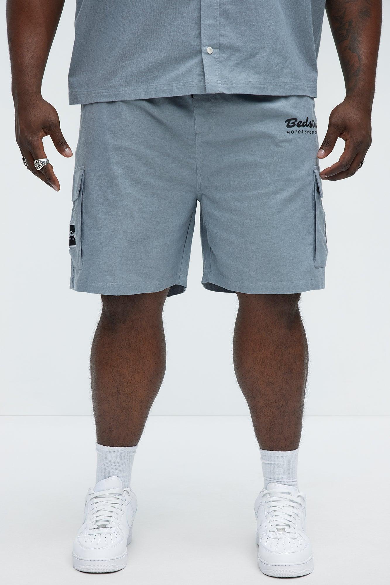 Bedstuy Patch Relaxed Shorts - Light Blue Product Image