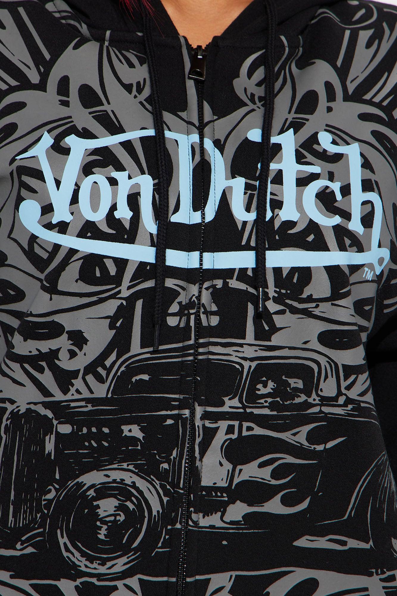 Von Dutch Car Show Zip Front Hoodie - Black/combo Product Image