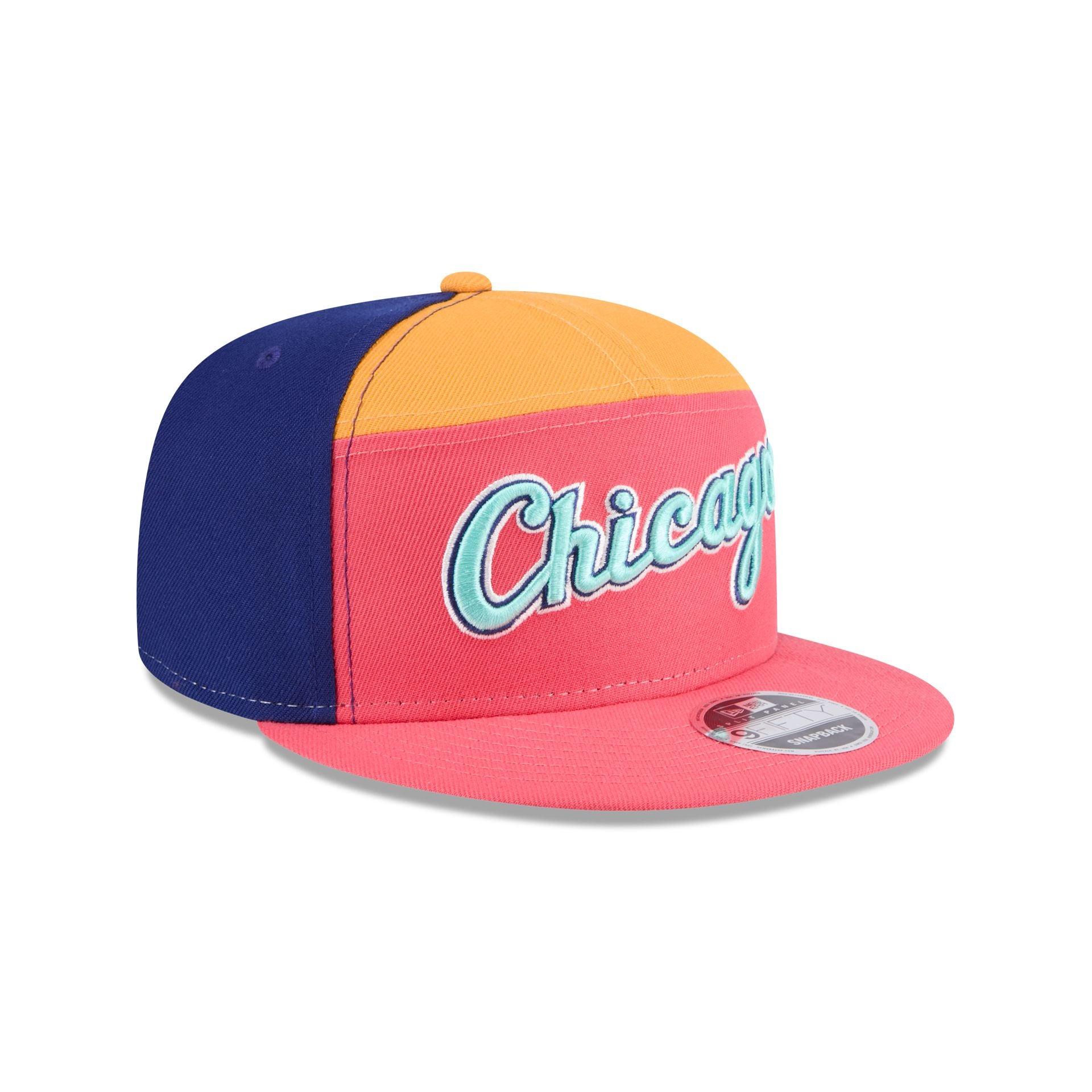 Chicago White Sox Coral Split Panel 9FIFTY Snapback Hat Male Product Image