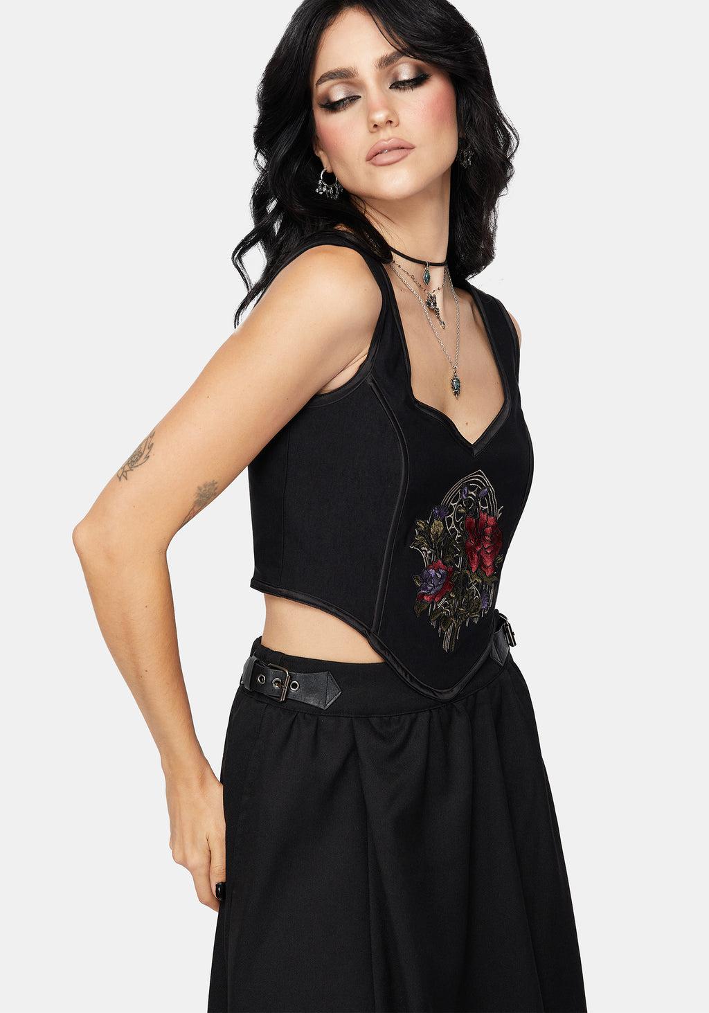 Revel Embroidered Corset Top Product Image