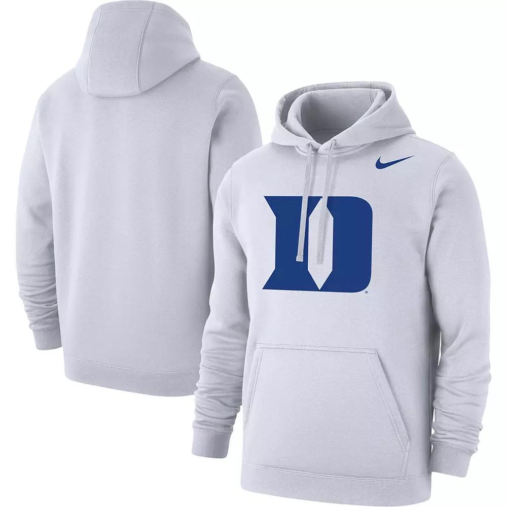 Men's Nike White Duke Blue Devils Logo Club Pullover Hoodie, Size: 2XL Product Image