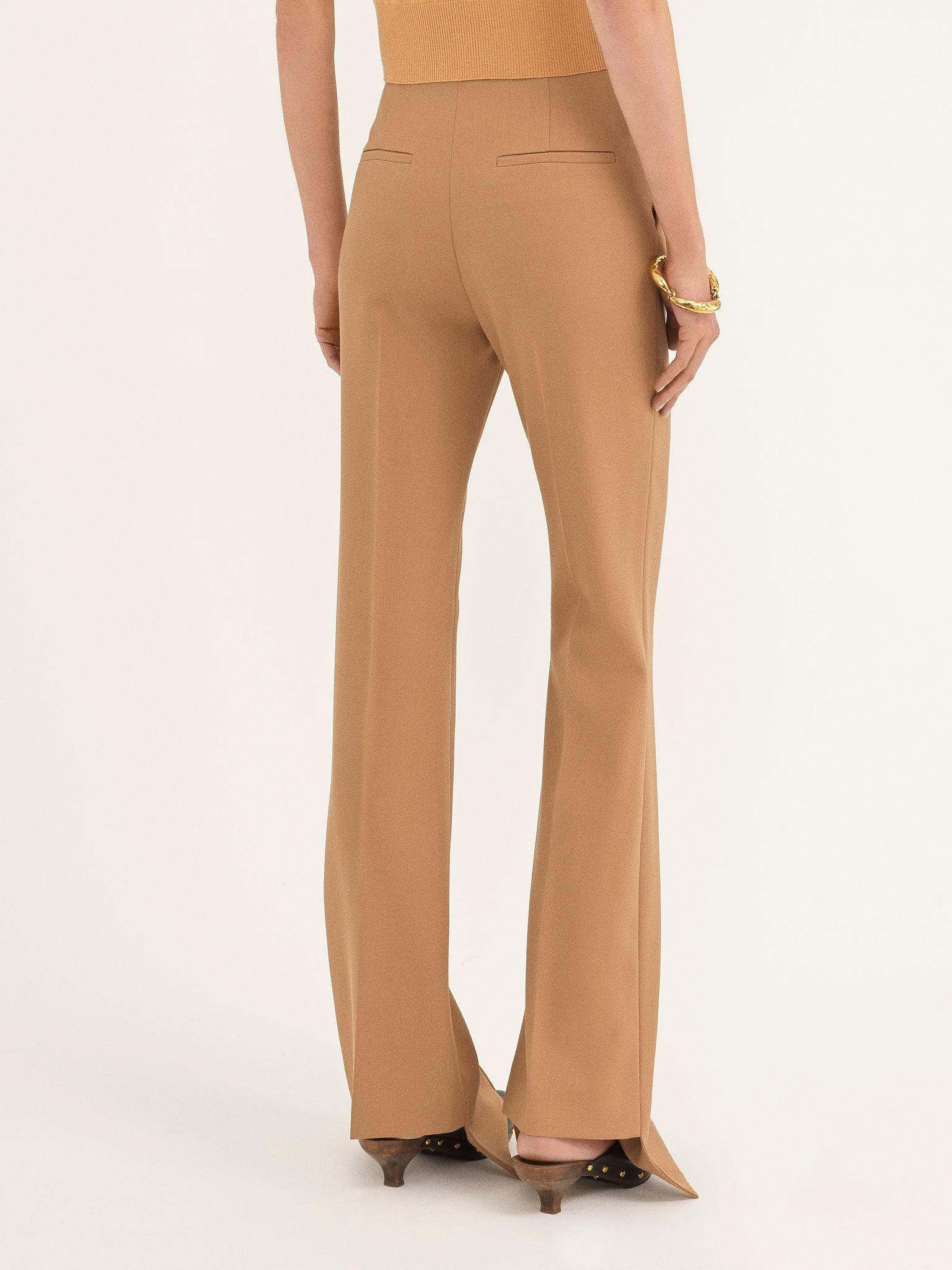 Broken-heel slim pants in wool grain de poudre Product Image