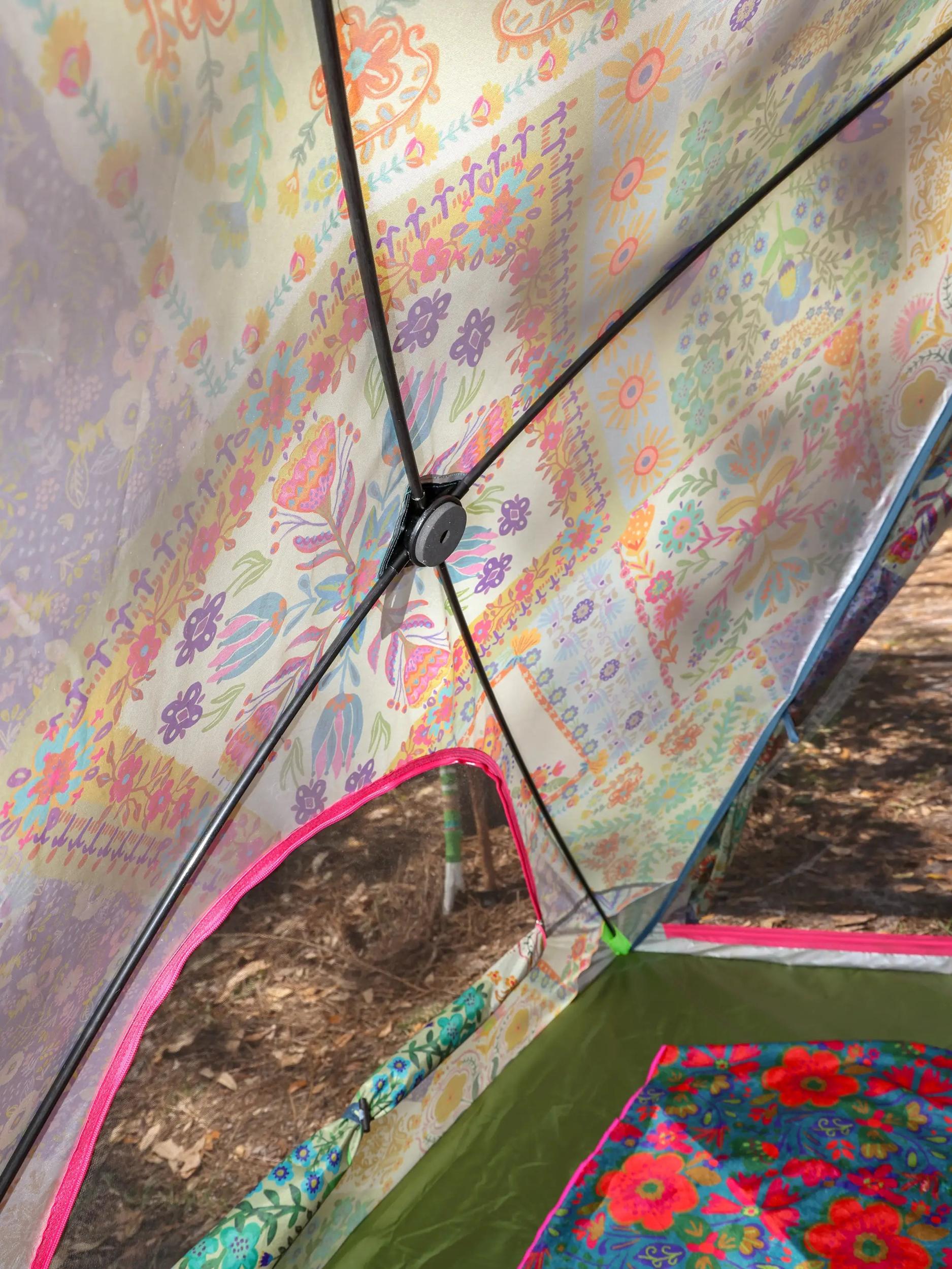 Live Happy Camping Tent - Let's Just Go A-Frame Product Image