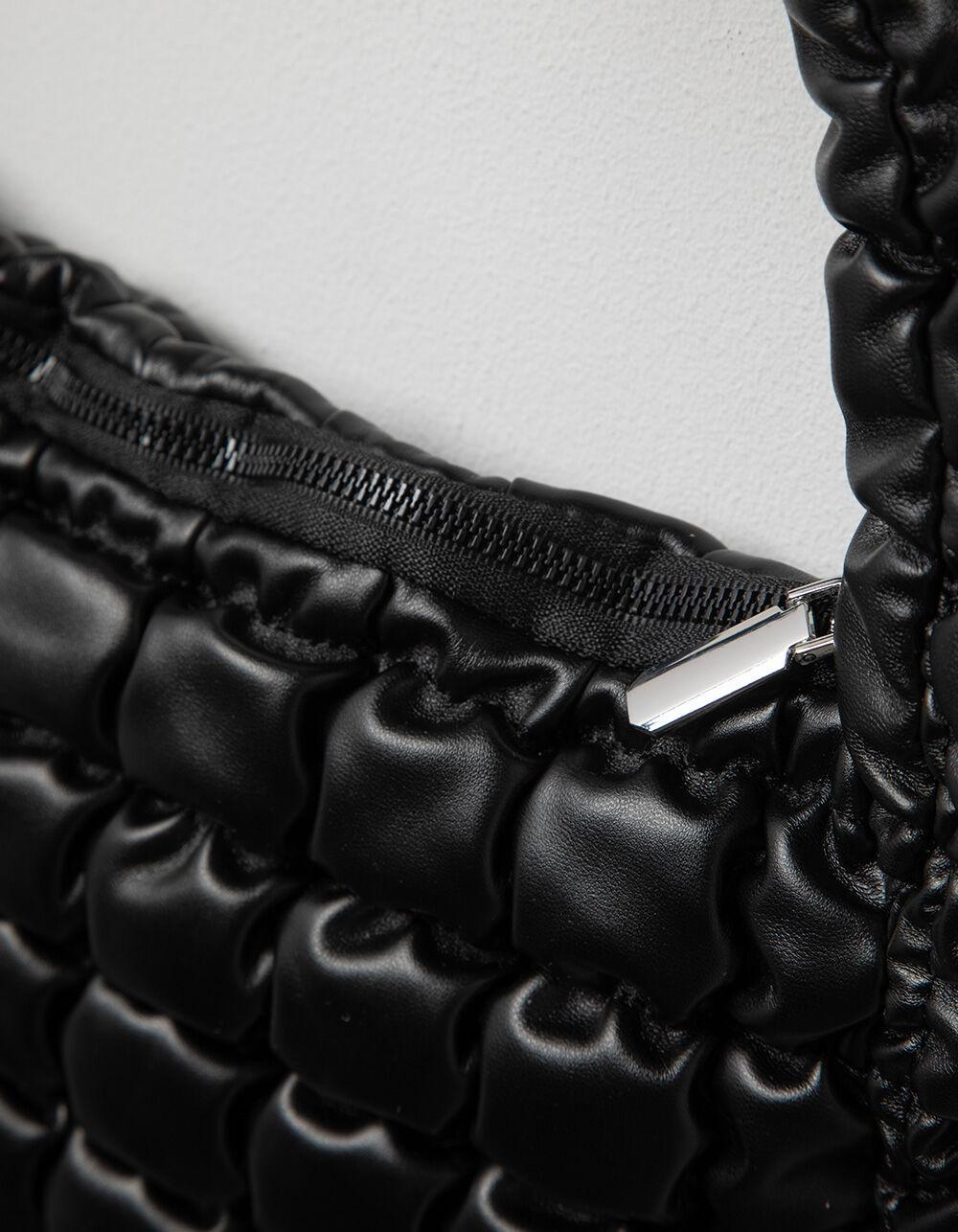 Quilted Shoulder Bag - BLACK Product Image