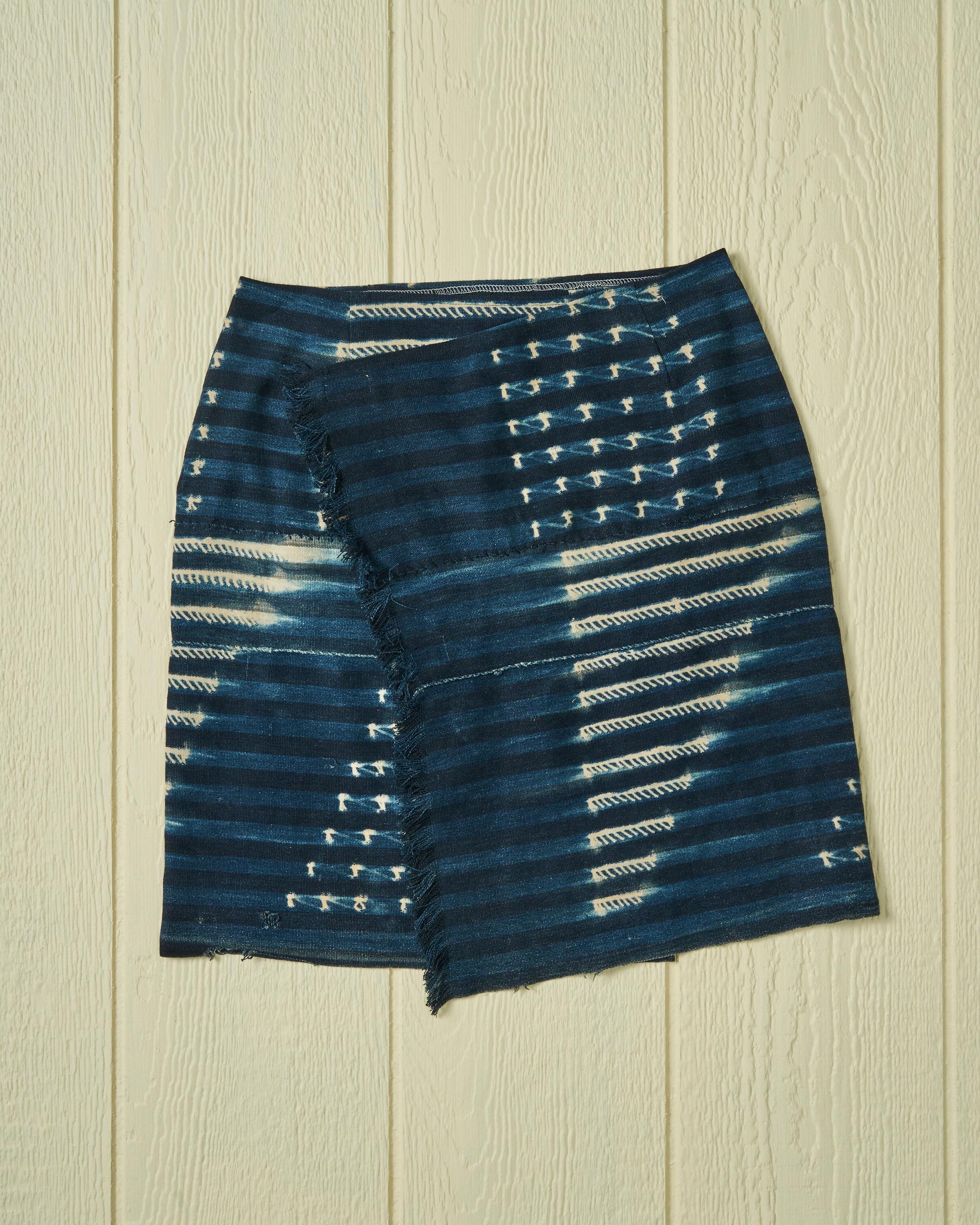 Sarong in Indigo Mud Cloth Product Image