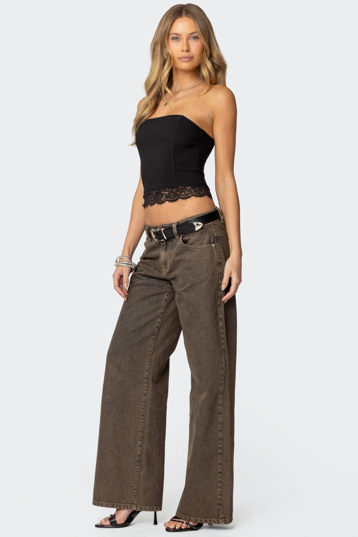 Elaina lacey strapless corset Product Image