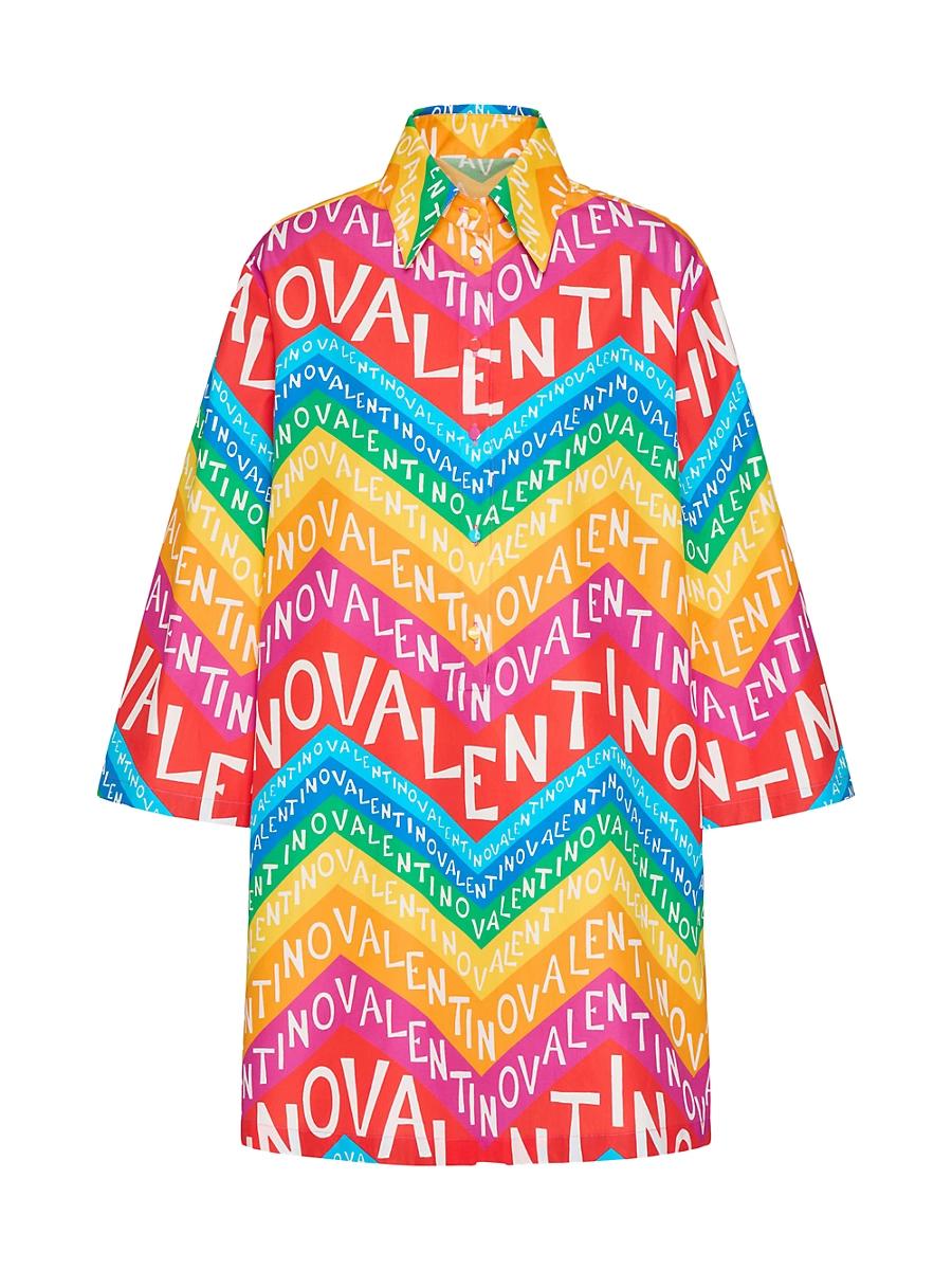 Womens Chevron 24 Popeline Short Dress Product Image